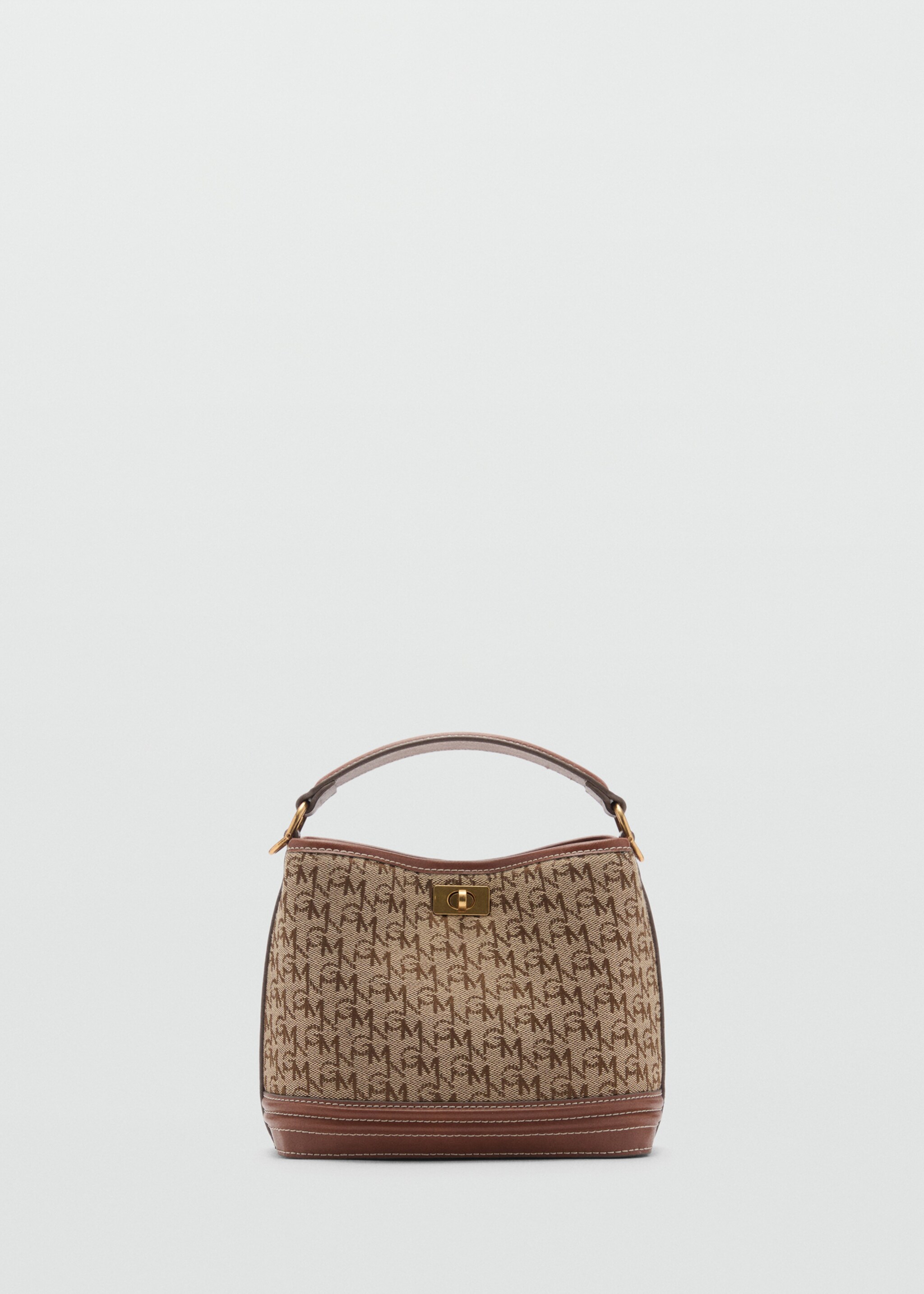 Mini shopper bag with printed logo - Article without model, Brown. Ref: 87024068-00.