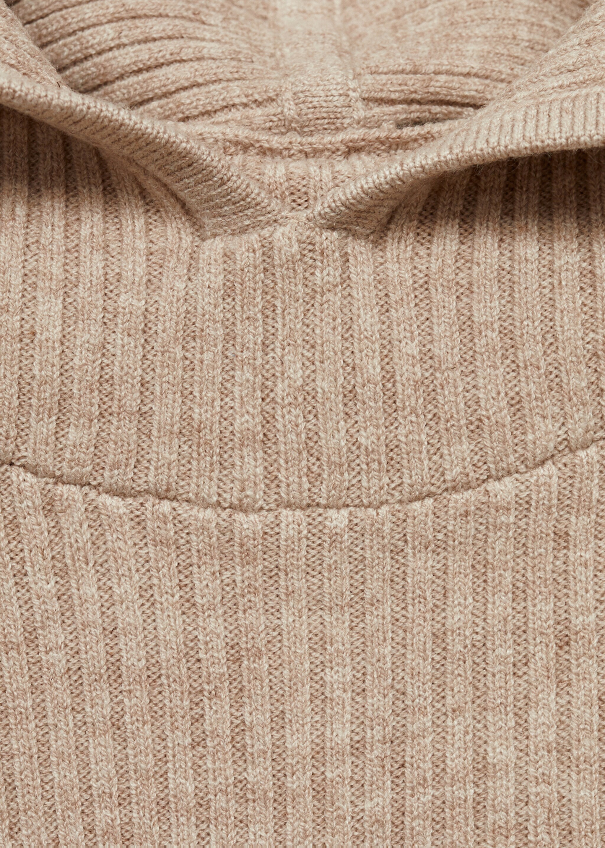 Gerippter Pullover mit Kapuze - Detail des Artikels 8, Hellgrau/Pastellgrau. Ref: 87024073-00.