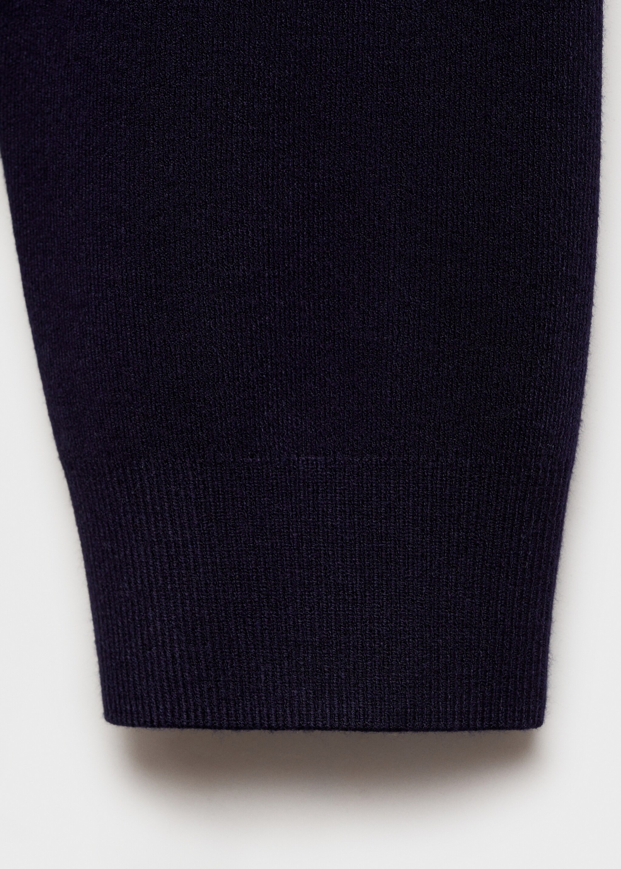 Knitted sweater with contrasting collar - Details of the article 0, Dark Navy. Ref: 87024077-00.