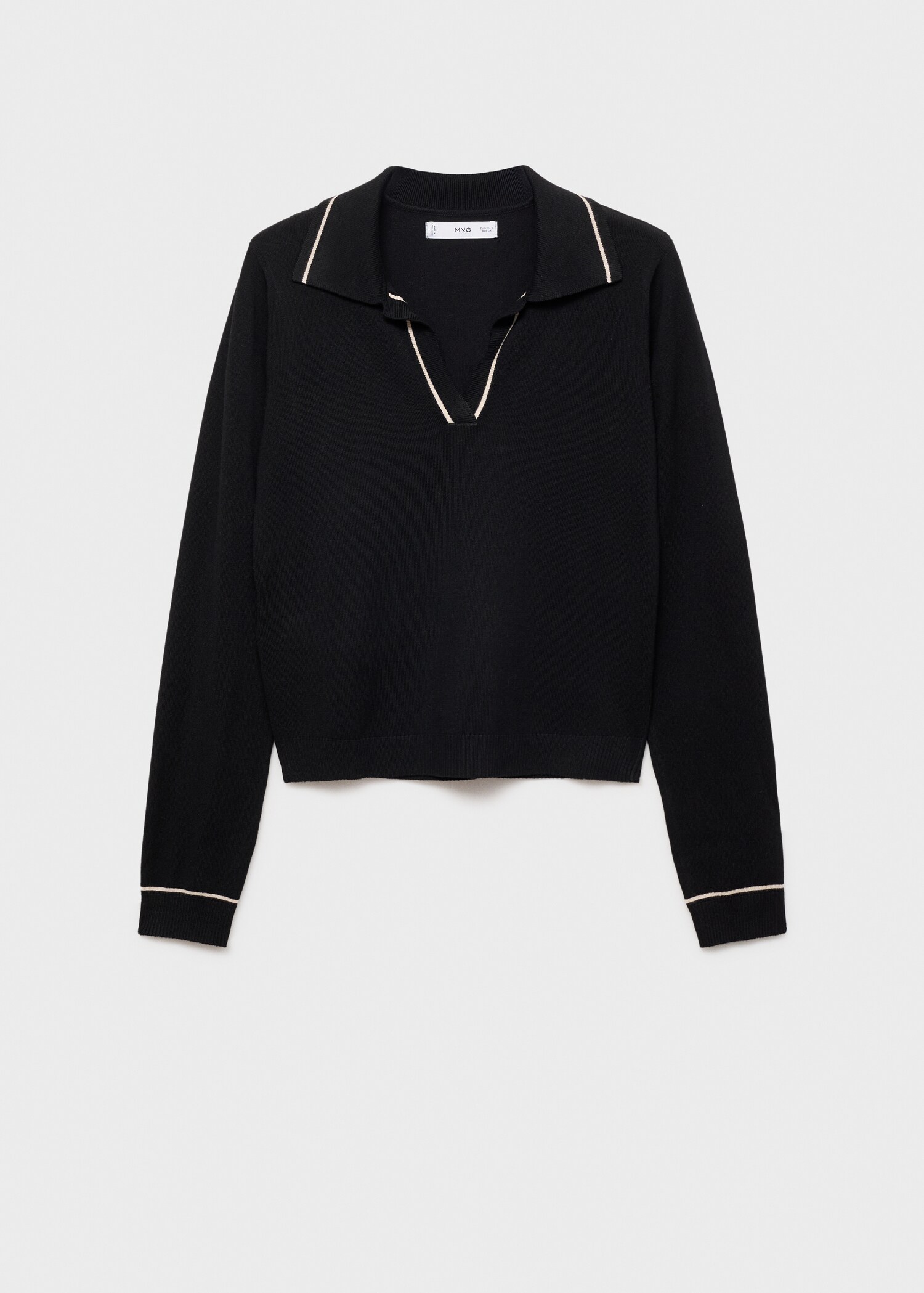 Pull revers contrastés liserés - Article sans modèle