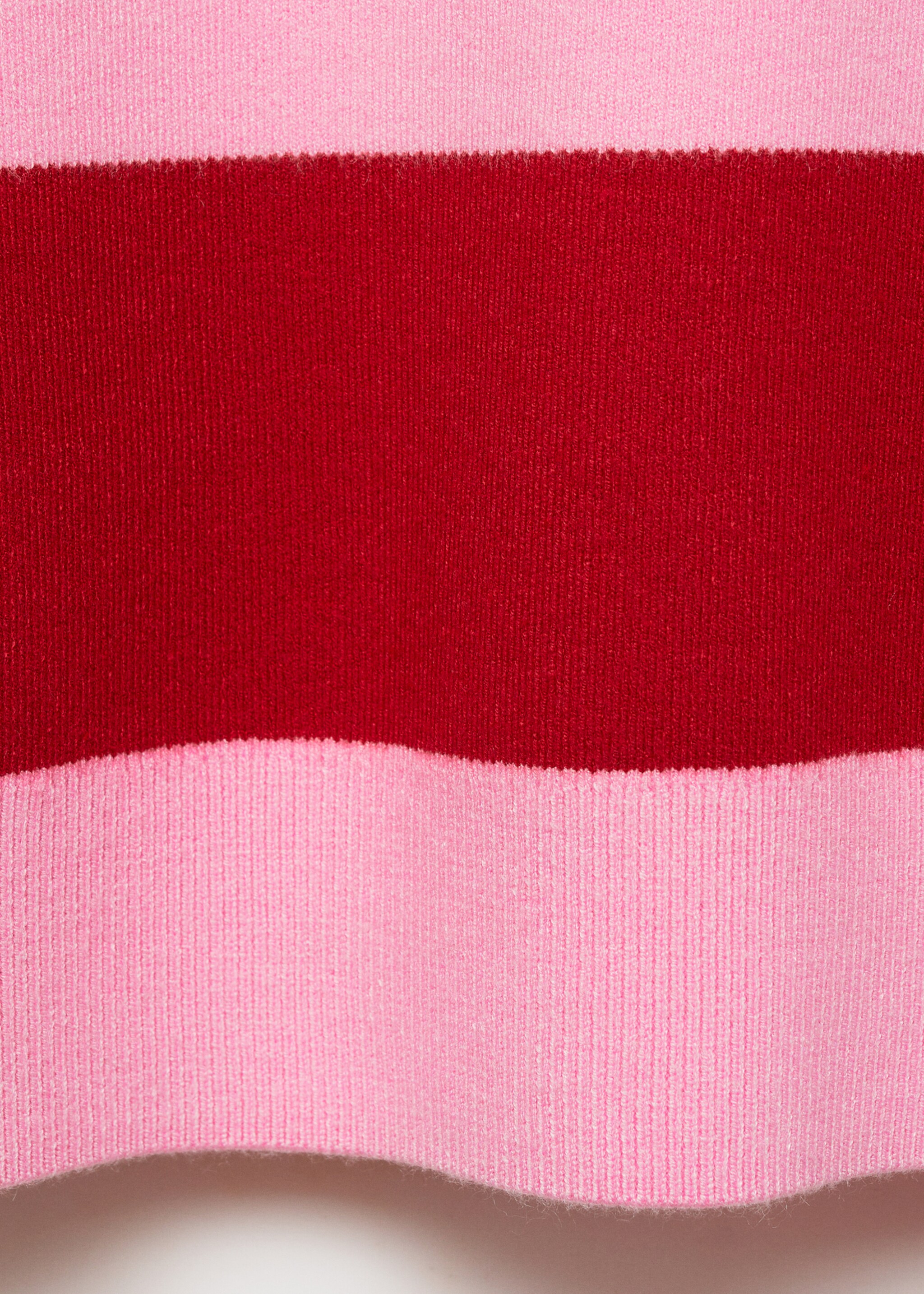 Gestreepte trui met ronde hals - Detail van het artikel 0, Rood. Ref: 87024079-00.