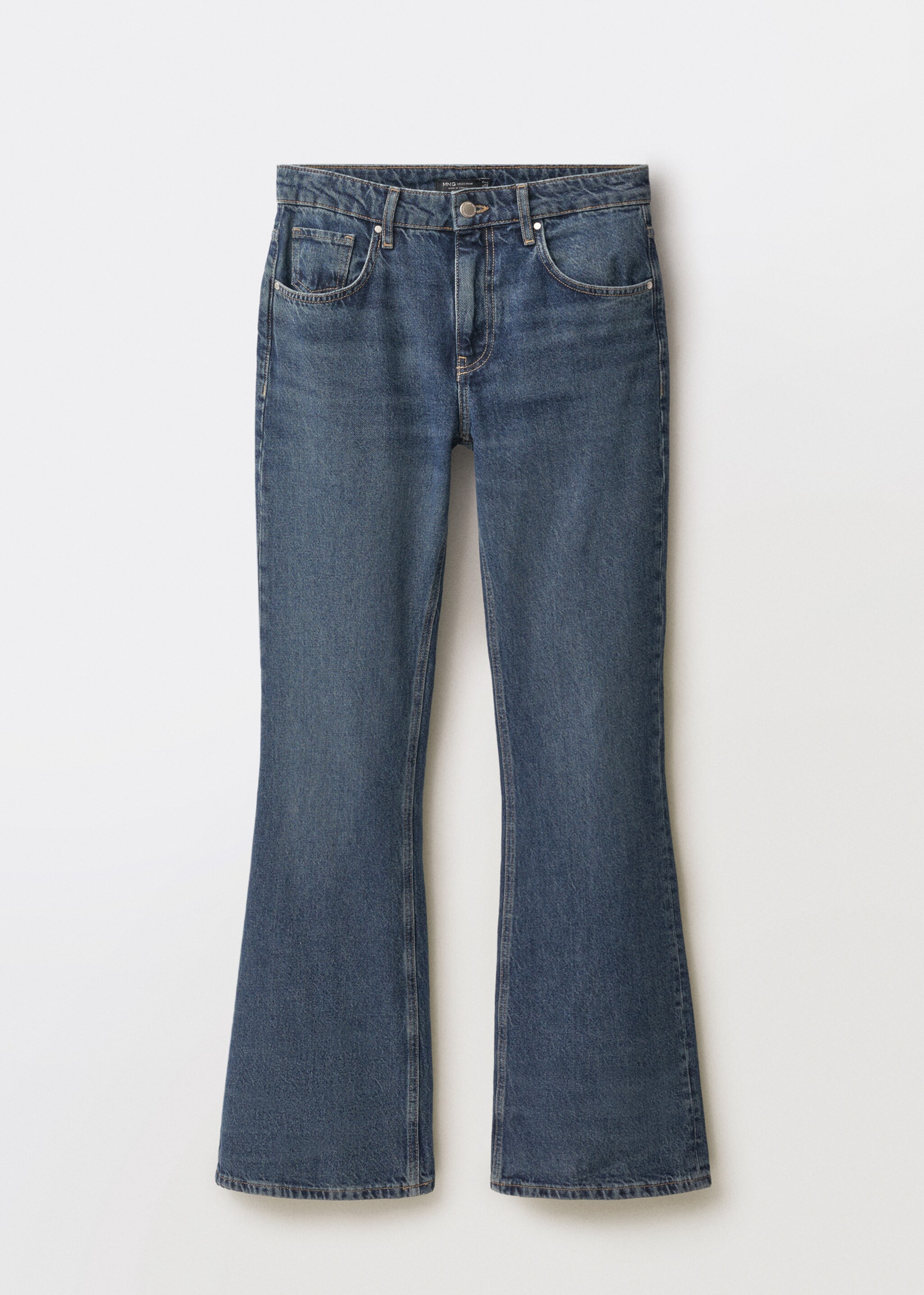 High-waist flared jeans - Article without model, Dark Blue. Ref: 87024081-00.