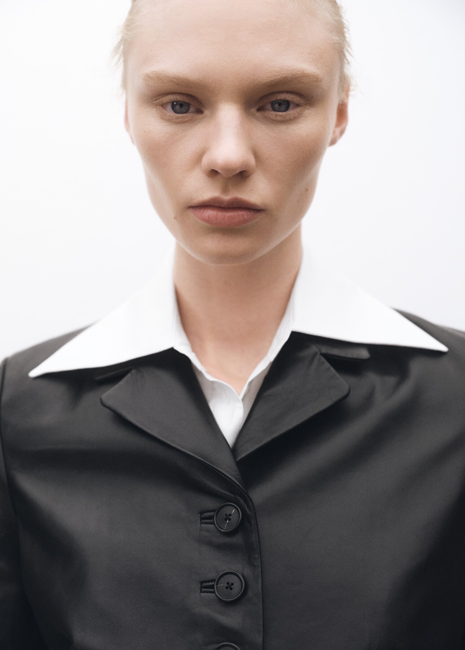 Oversized-Baumwollbluse - Mittlere Ansicht