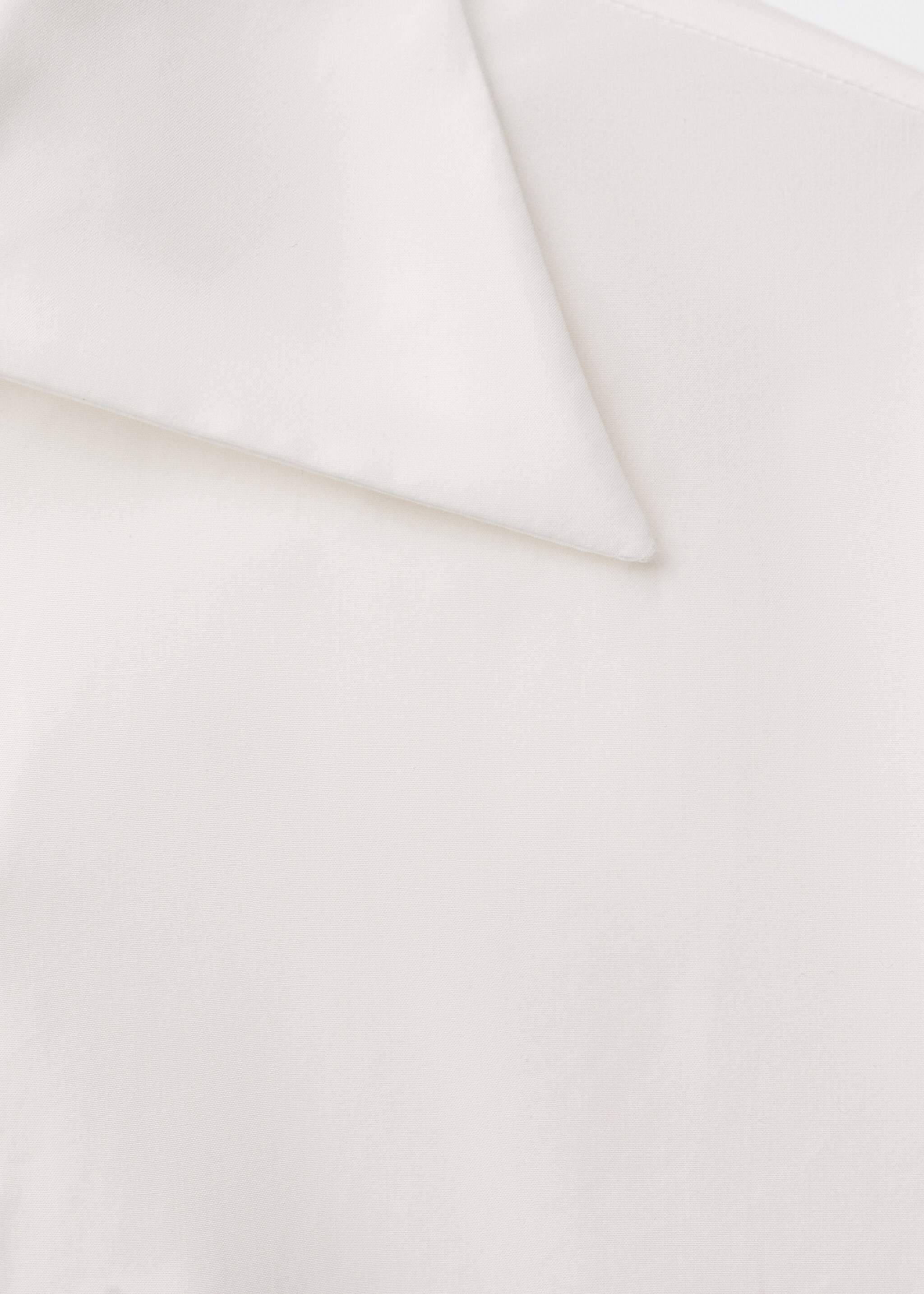 Oversized-Baumwollbluse - Detail des Artikels 8, Cremeweiß. Ref: 87024083-00.