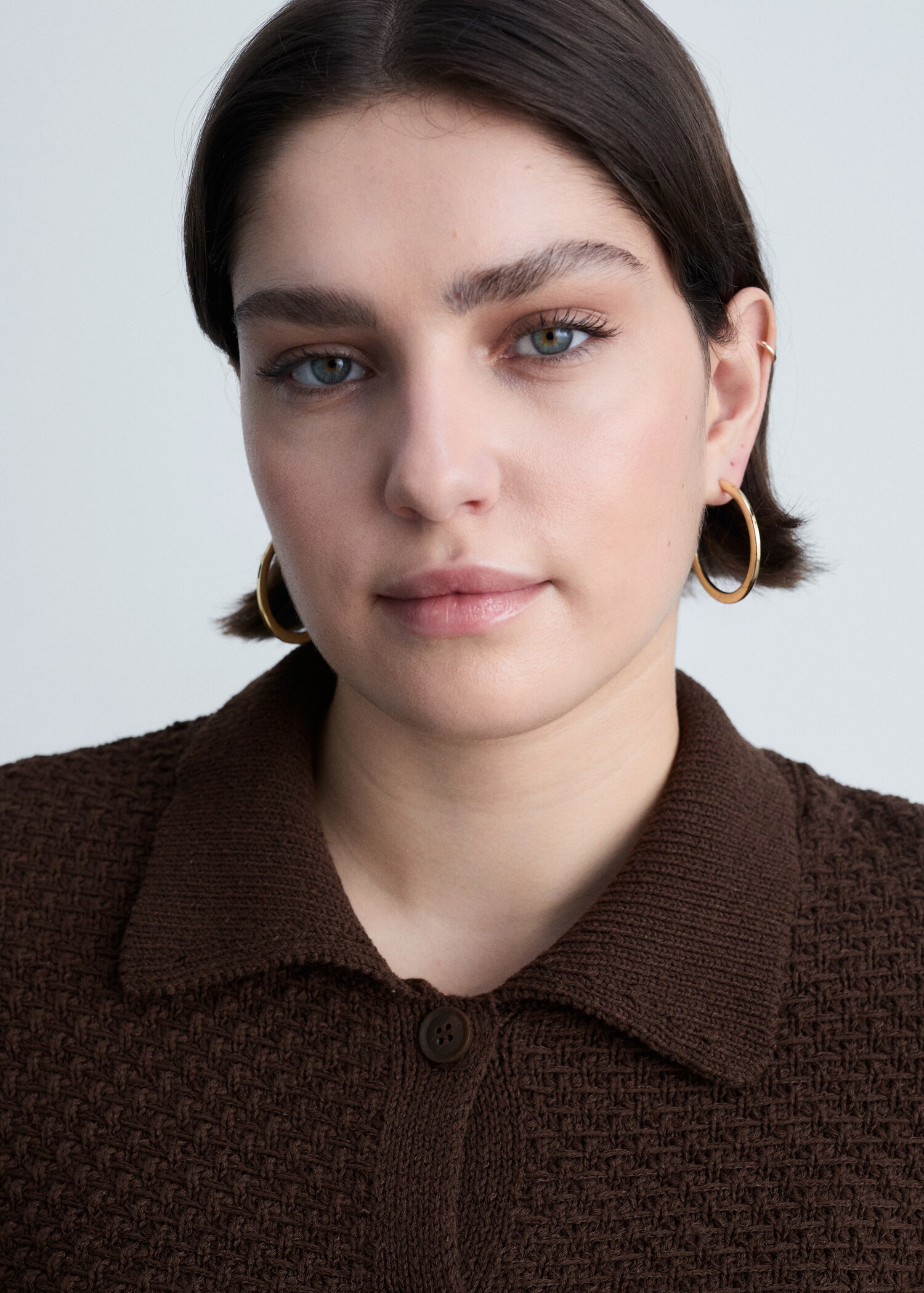 Stickad jacka med pikékrage - Detaljer om artikeln 4