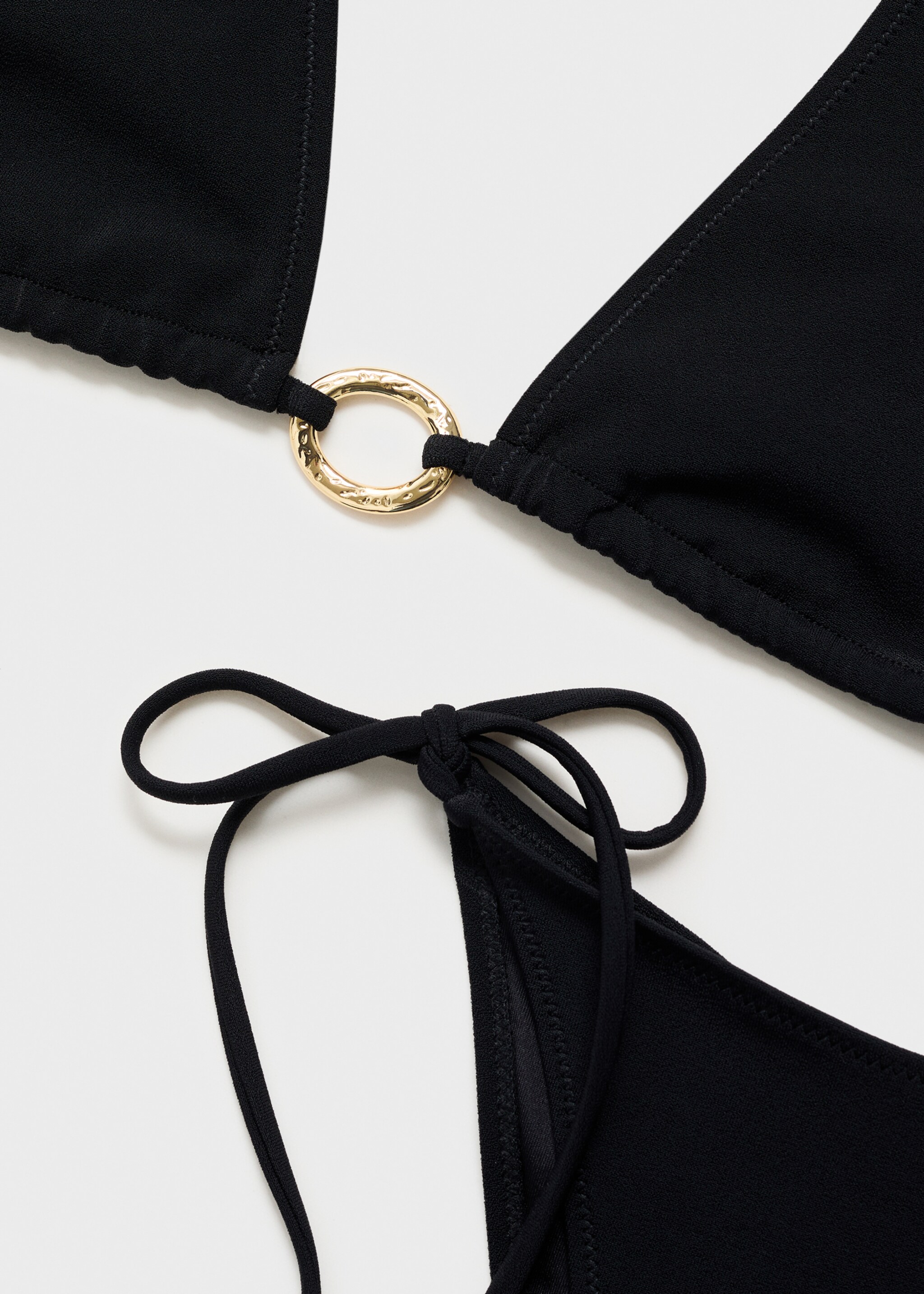 Bikini bottoms with bows - Details of the article 0, Black. Ref: 87024394-00.