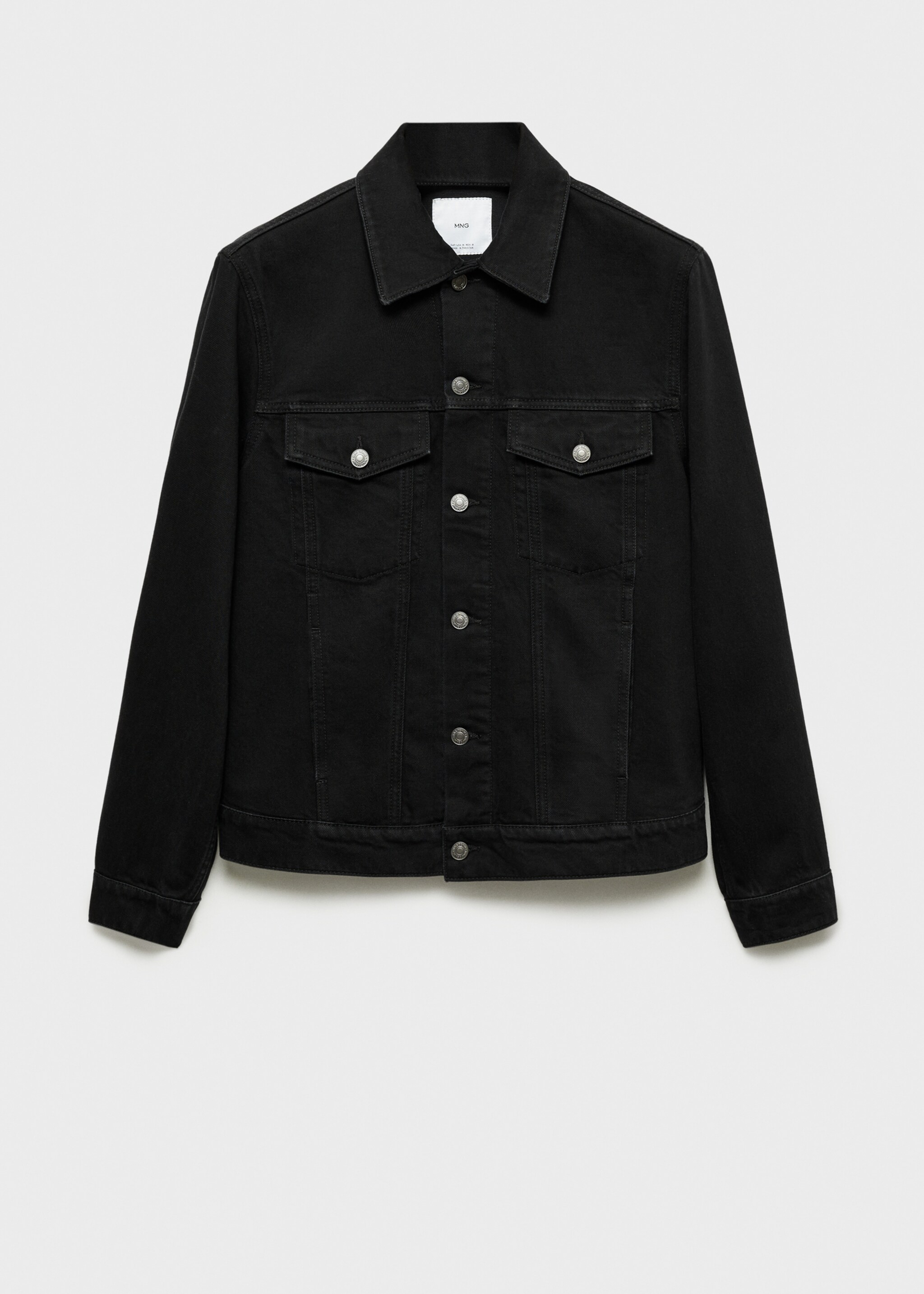 Jeansjacke mit Taschen - Artikel ohne Model, Black denim. Ref: 87024398-00.