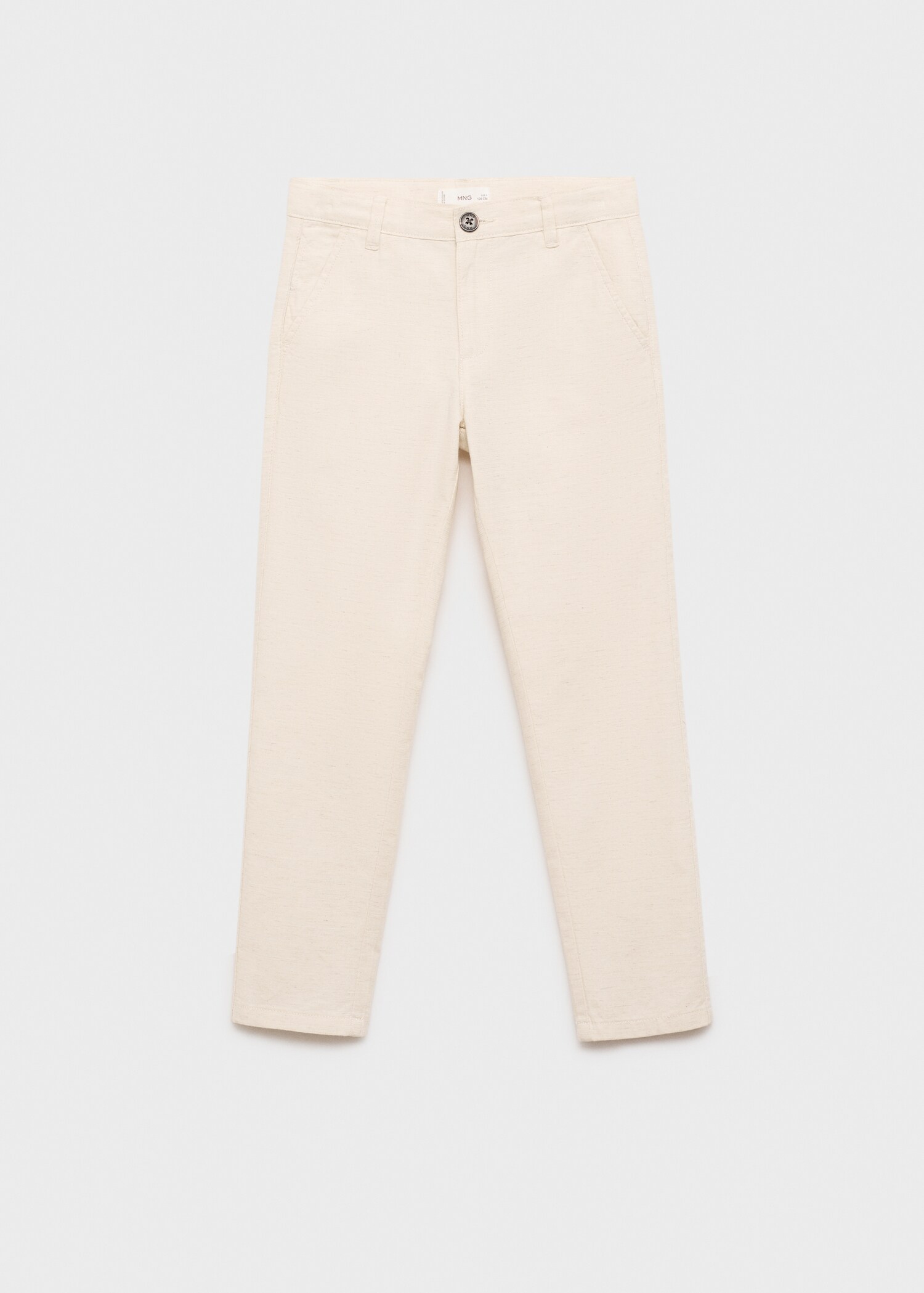 Cotton linen-blend trousers - Article without model