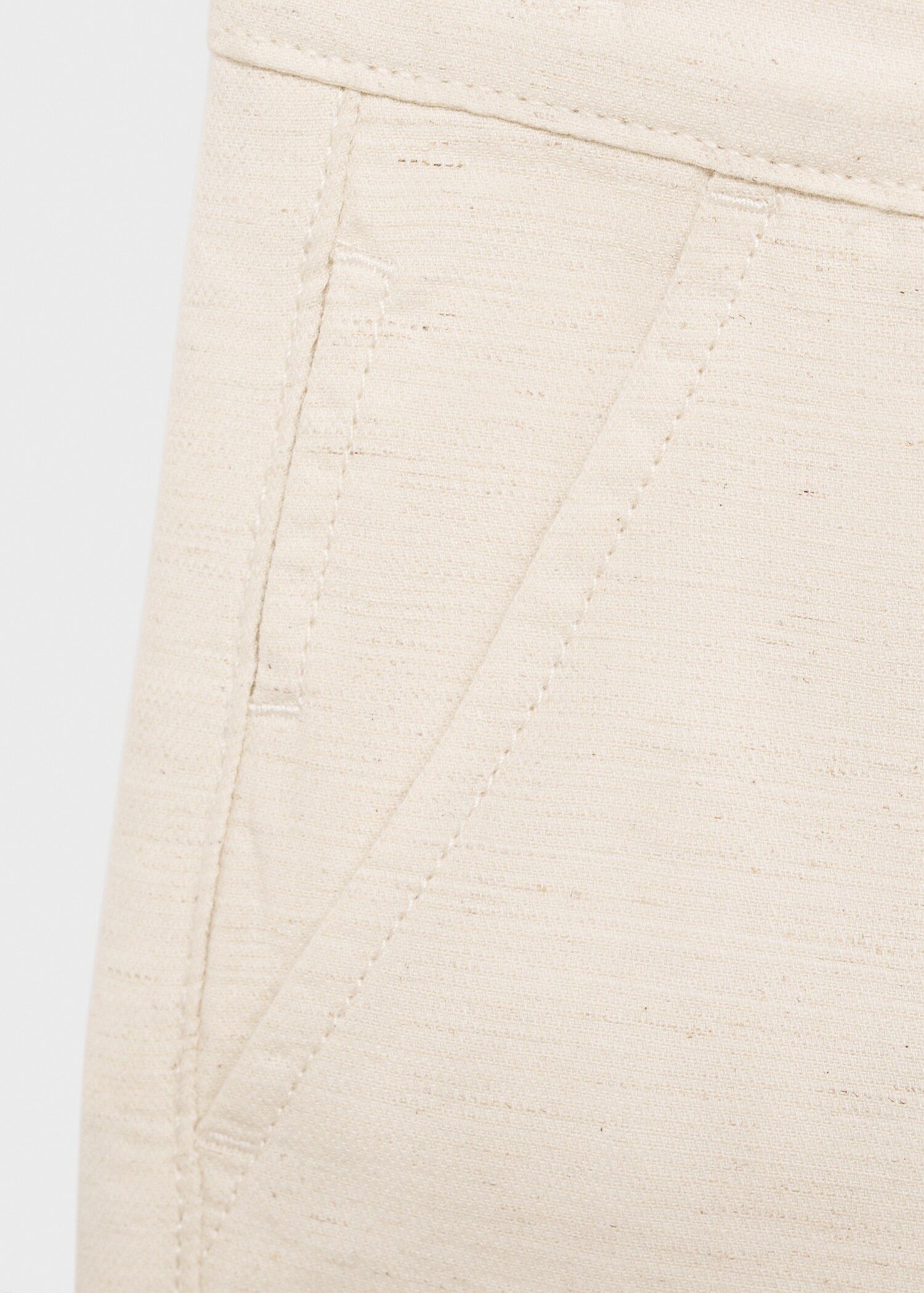 Cotton linen-blend trousers - Details of the article 8