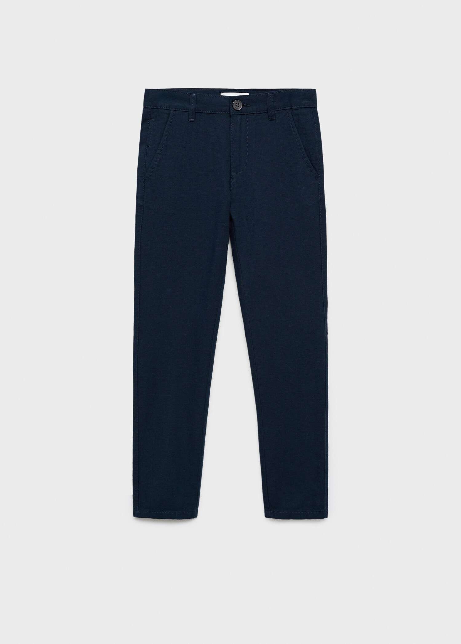 Cotton linen-blend trousers - Article without model