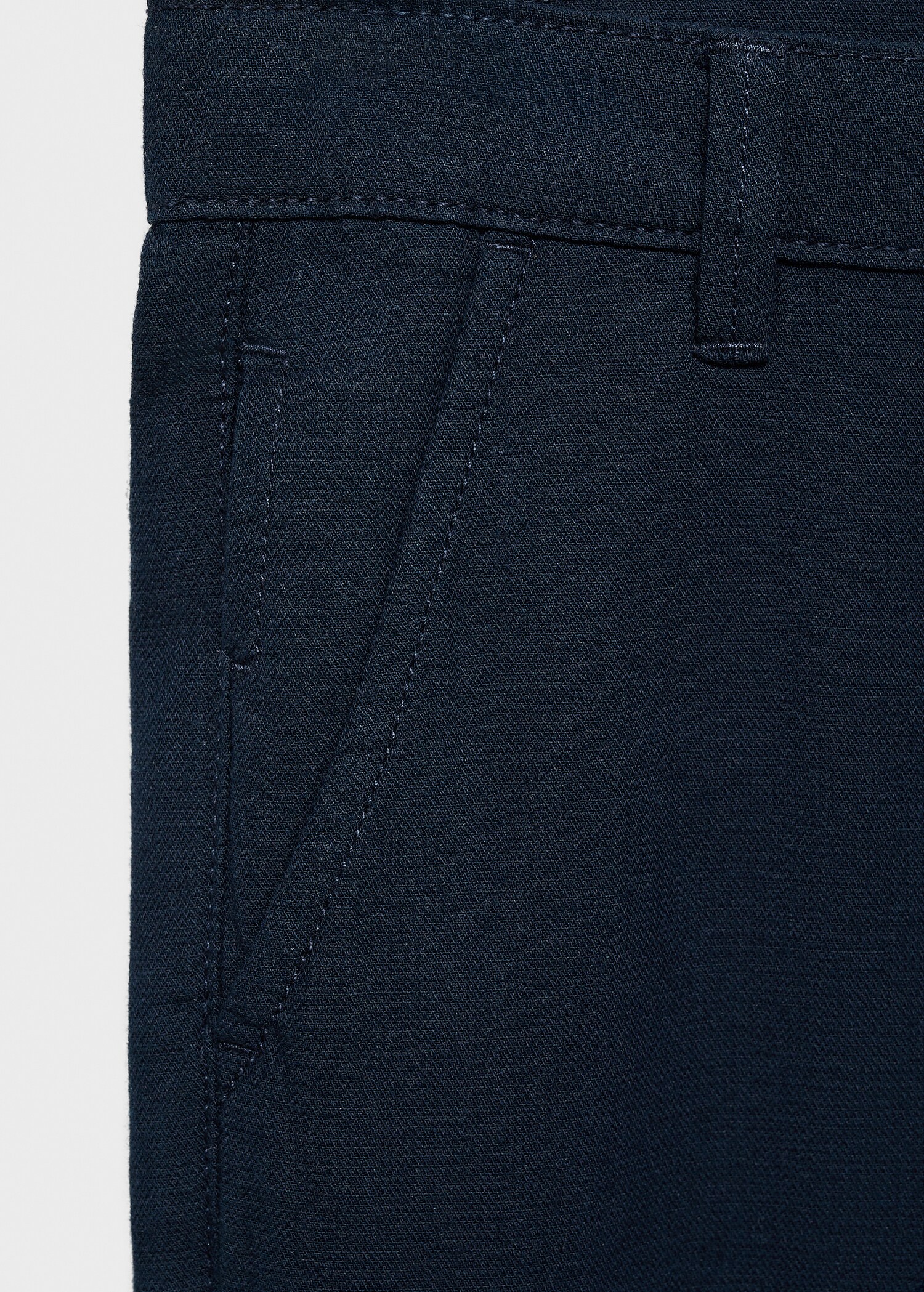 Cotton linen-blend trousers - Details of the article 0