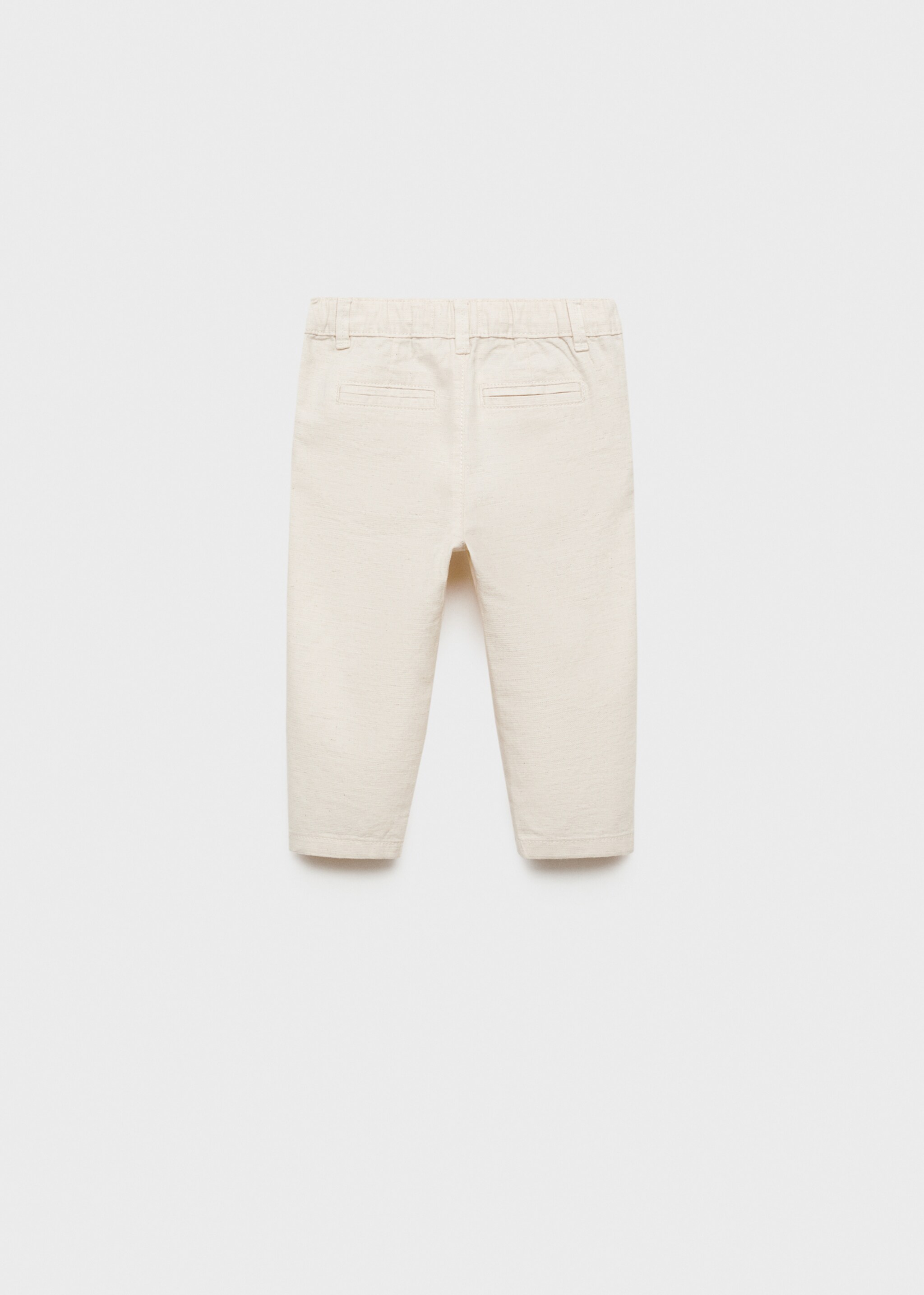 Pantalón chino goma - Reverso del artículo, Beige. Ref: 87024405-00.