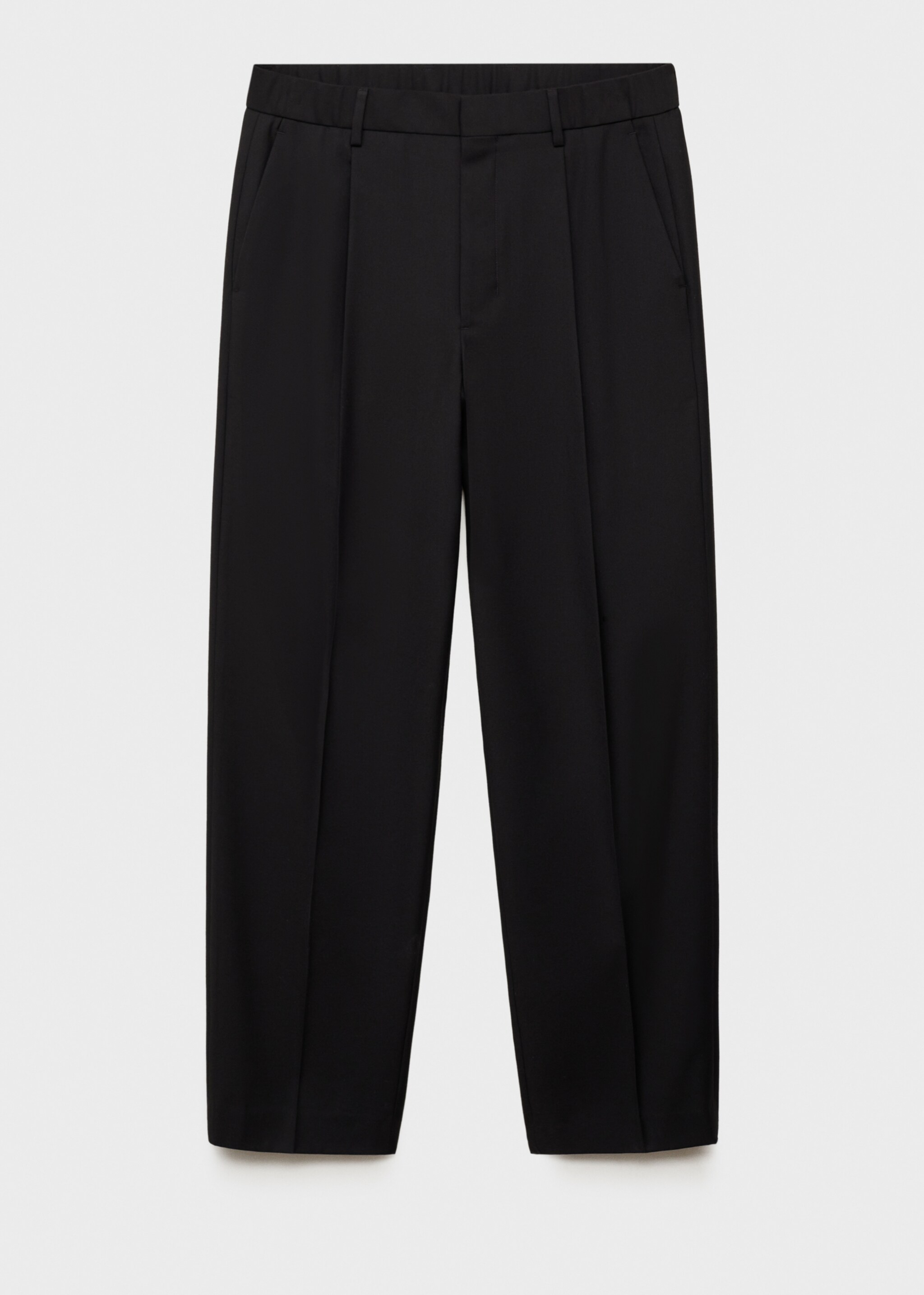 Pantalon costume relaxed-fit pinces - Article sans modèle, Noir. Ref: 87024406-00.