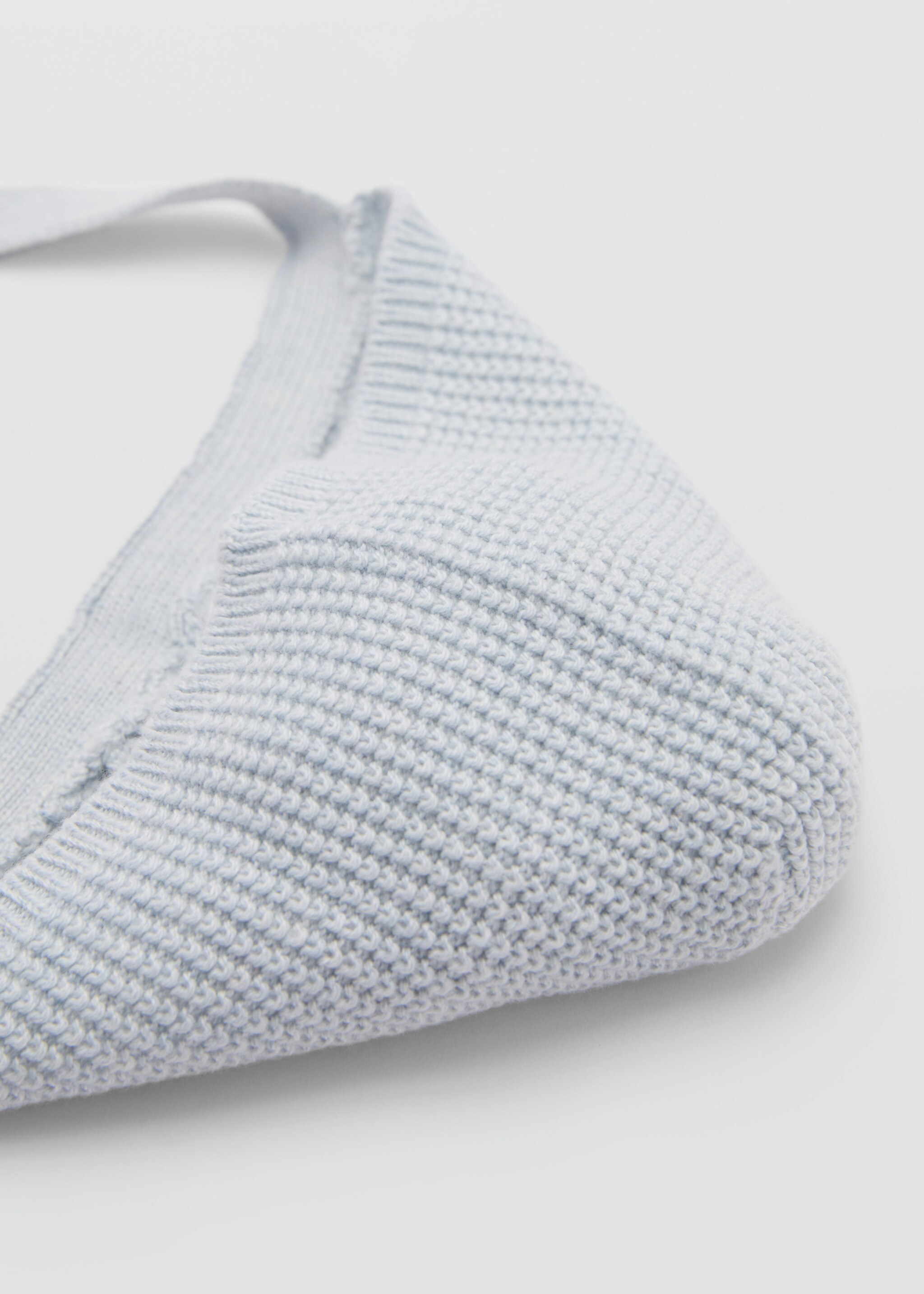 Béguin en maille - Plan moyen, Bleu ciel. Ref: 87024407-00.