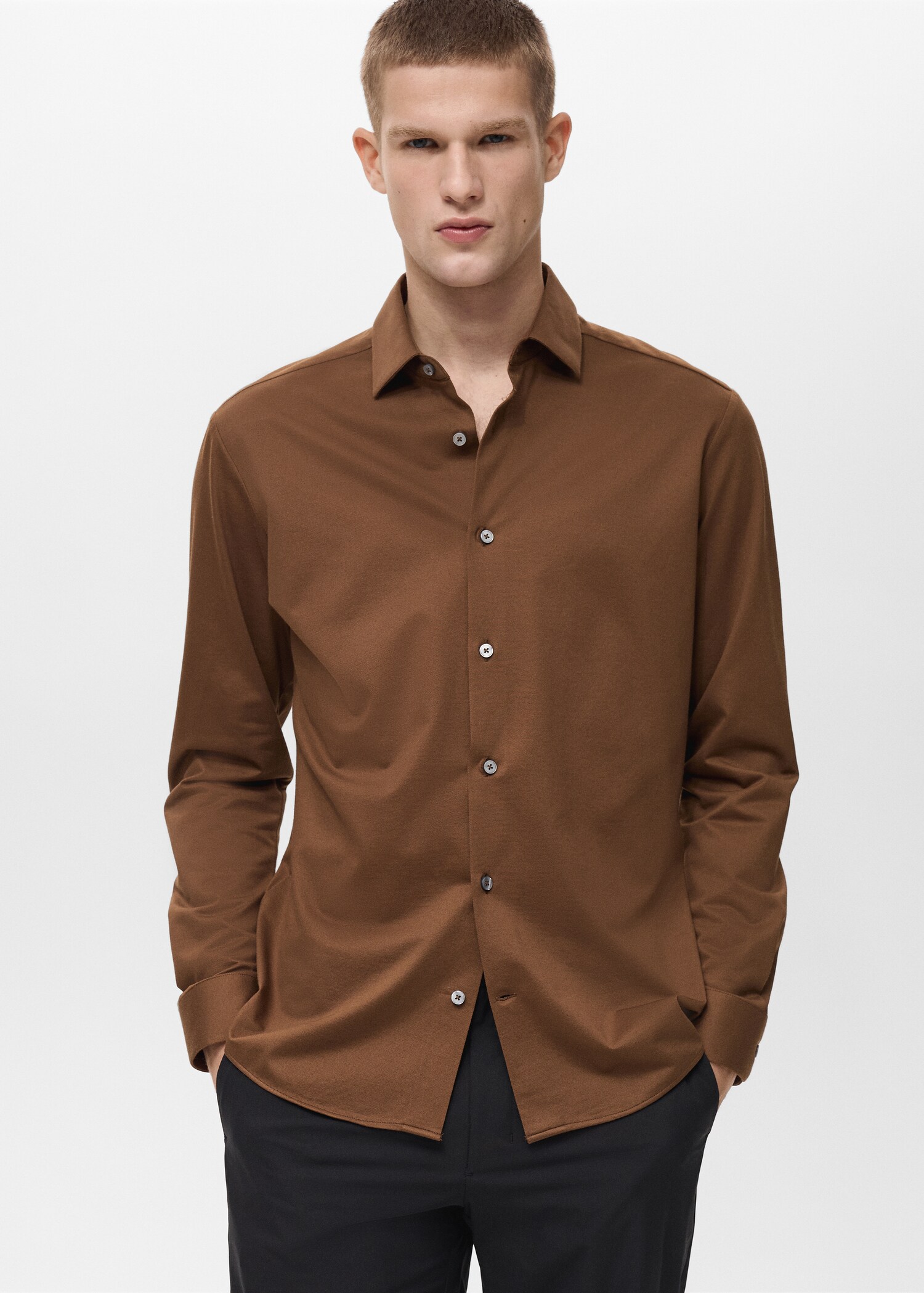 Comfort stretch non-iron shirt - Medium plane