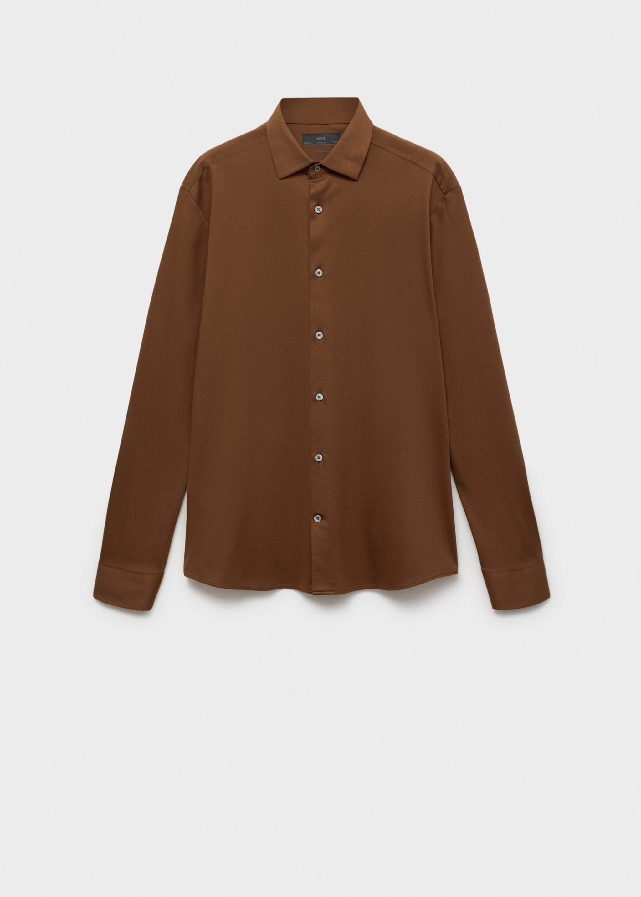 Comfort stretch non-iron shirt - Article without model, Burnt Orange. Ref: 87024408-00.