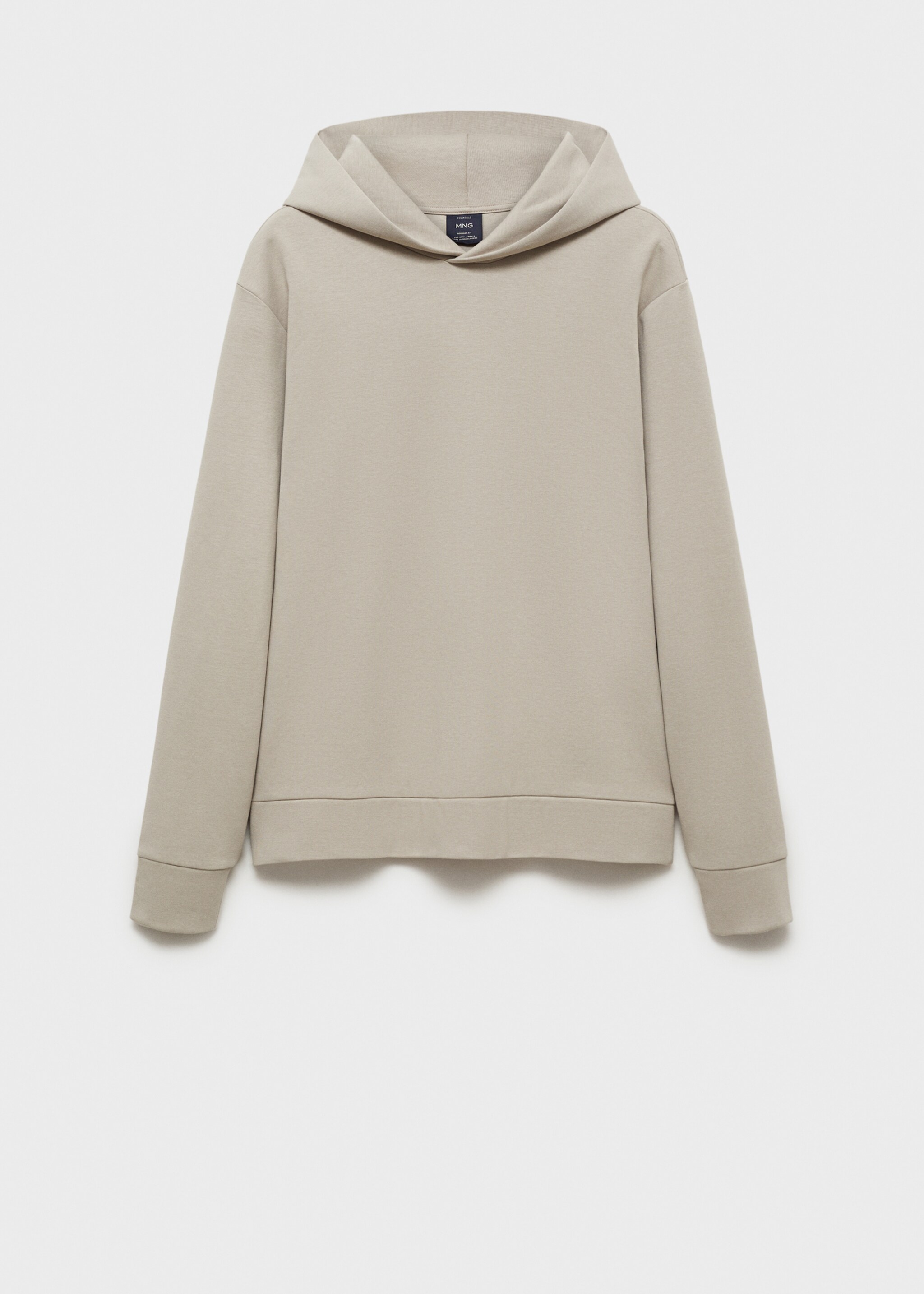 Regular-fit cotton hoodie - Article without model, Ice Grey. Ref: 87024410-00.