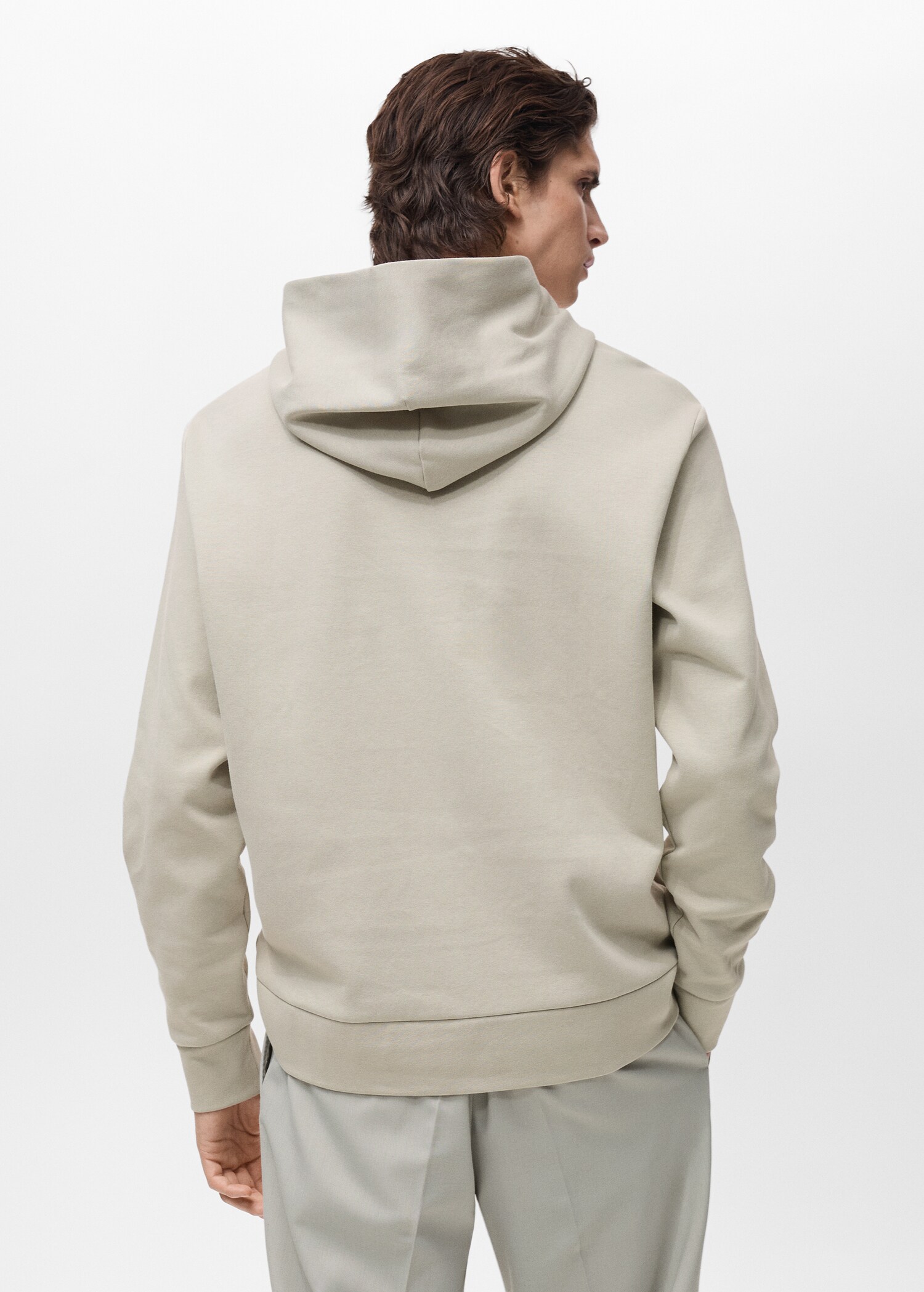 Regular-fit cotton hoodie - Reverse of the article