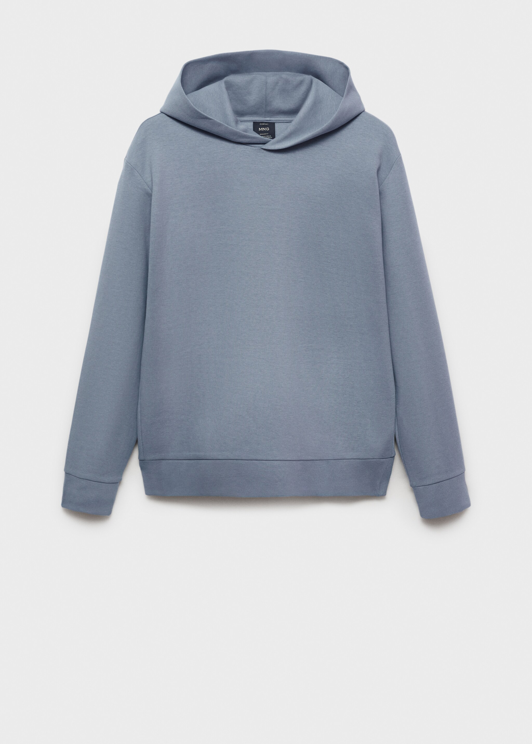Regular-fit cotton hoodie - Article without model, Sky Blue. Ref: 87024410-00.