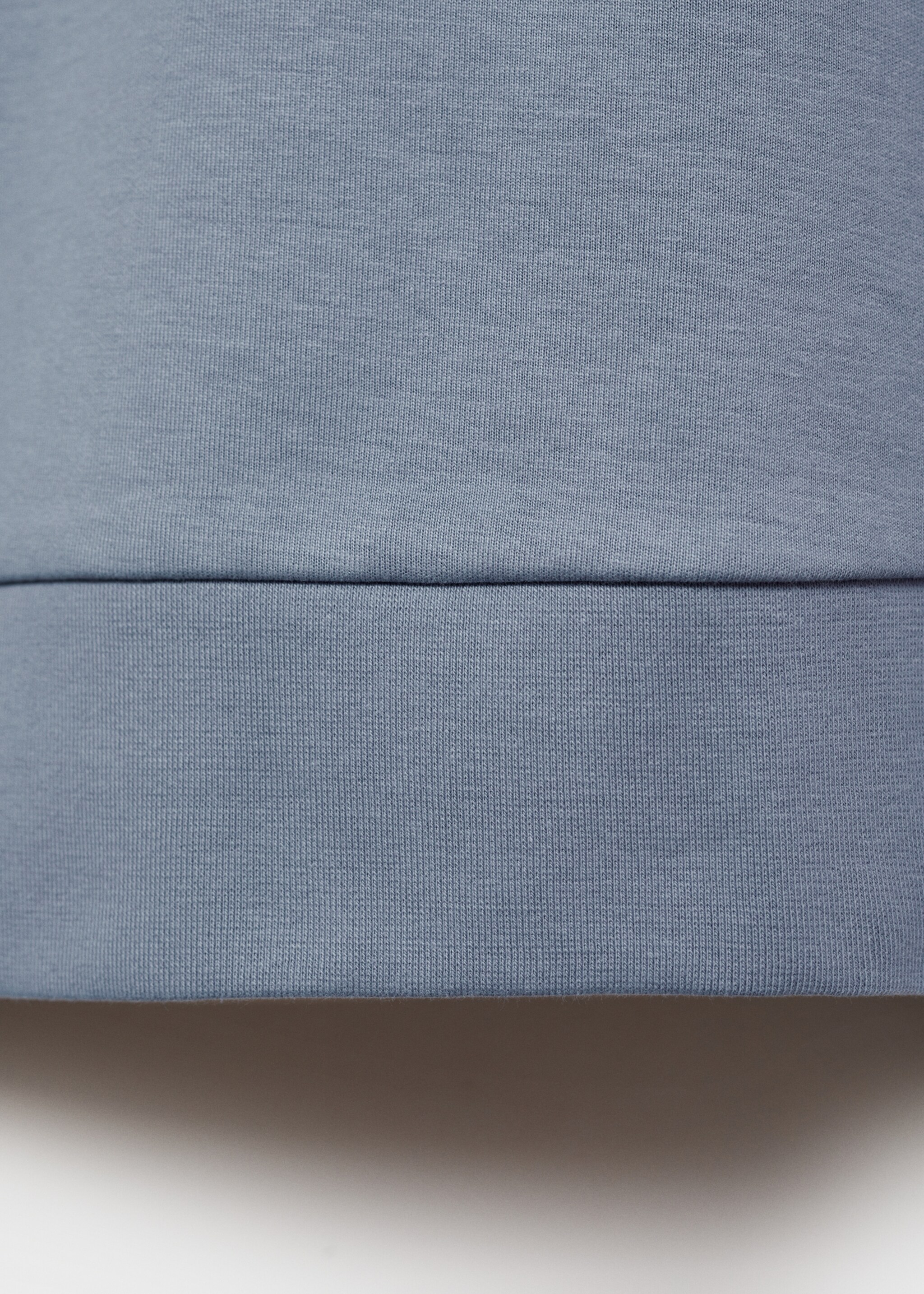 Regular-fit cotton hoodie - Details of the article 8, Sky Blue. Ref: 87024410-00.