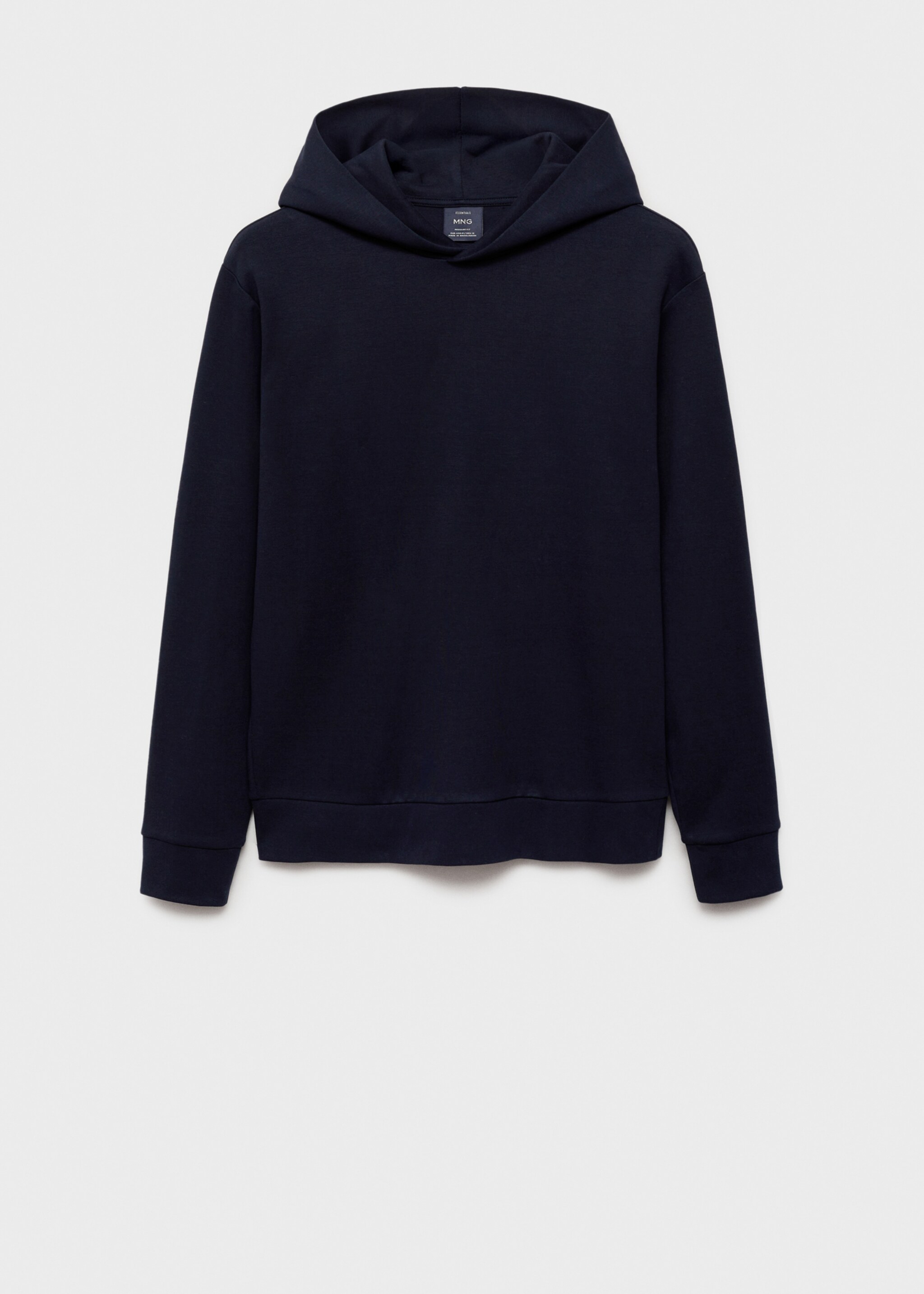 Regular-fit cotton hoodie - Article without model, Night Blue. Ref: 87024410-00.