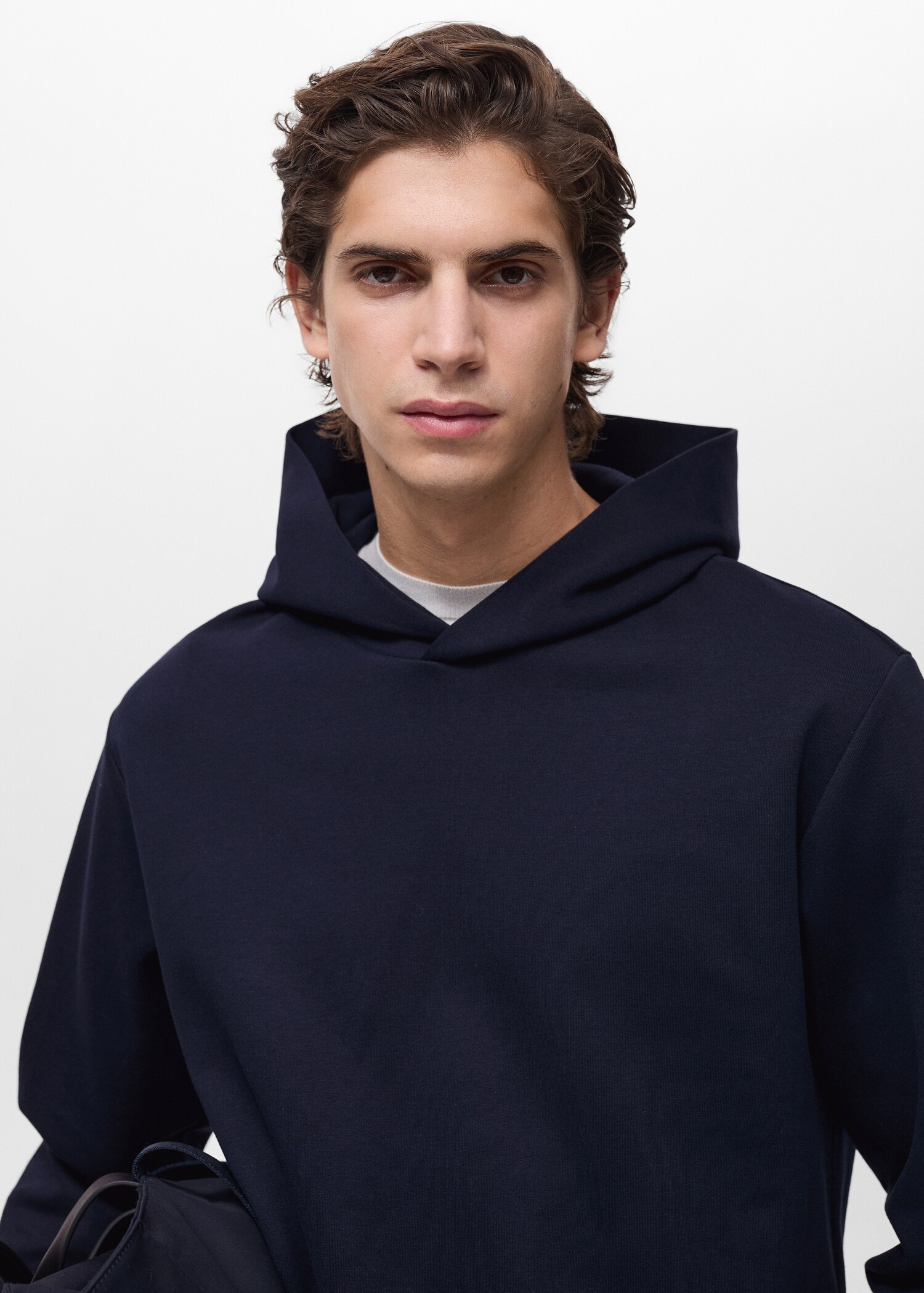 Regular-fit cotton hoodie - Details of the article 1