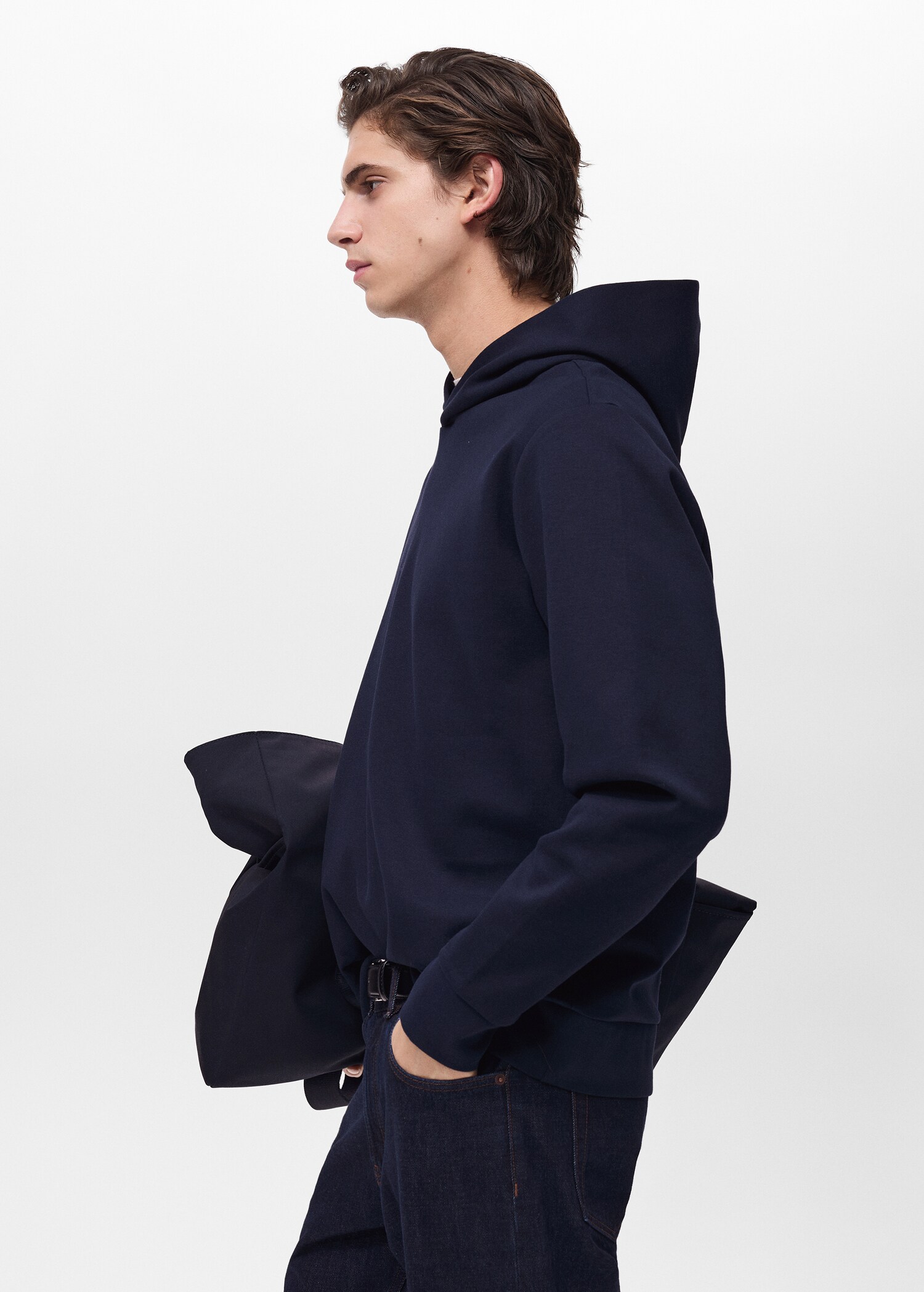 Regular-fit cotton hoodie - Details of the article 2