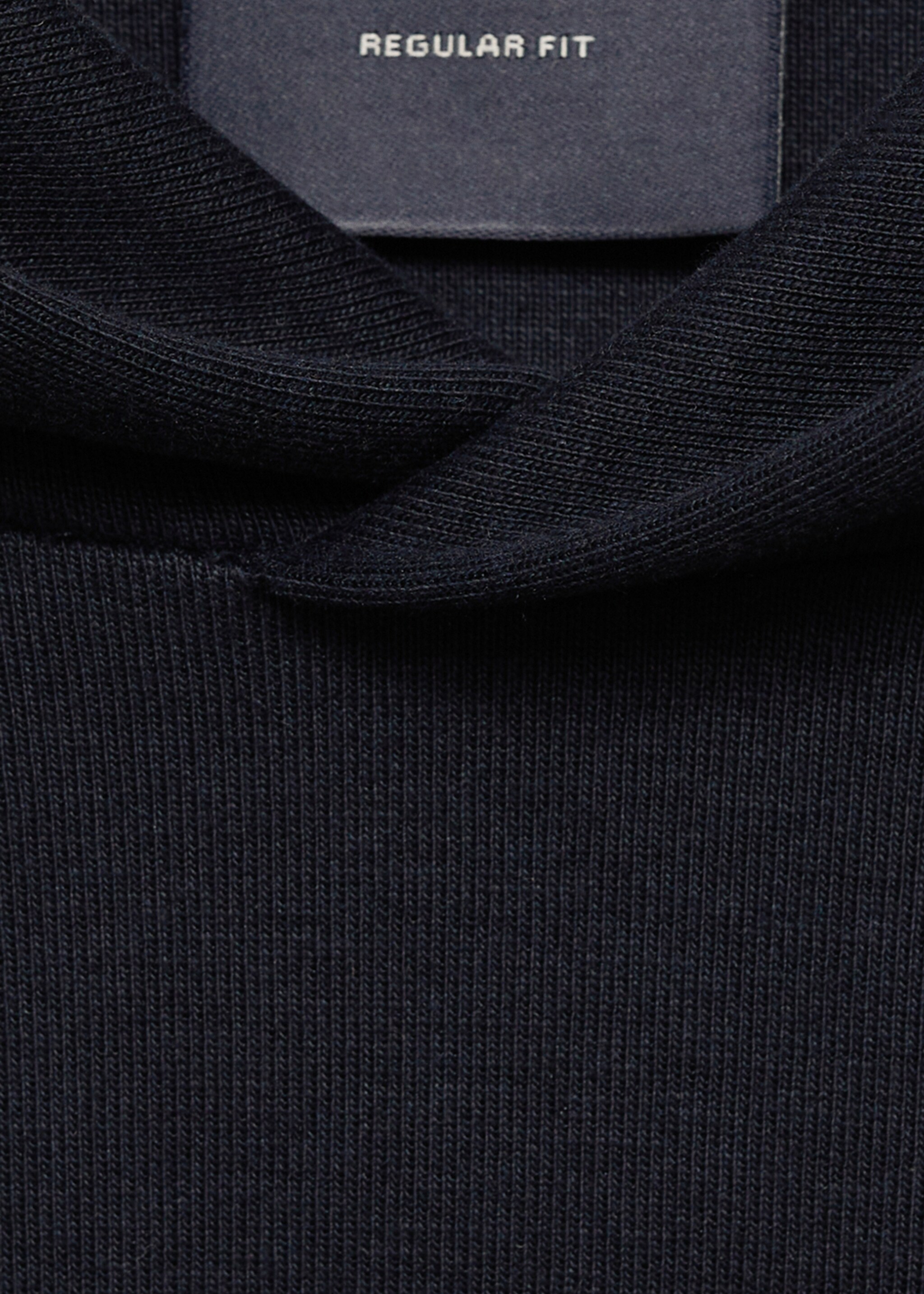 Regular-fit cotton hoodie - Details of the article 8, Night Blue. Ref: 87024410-00.