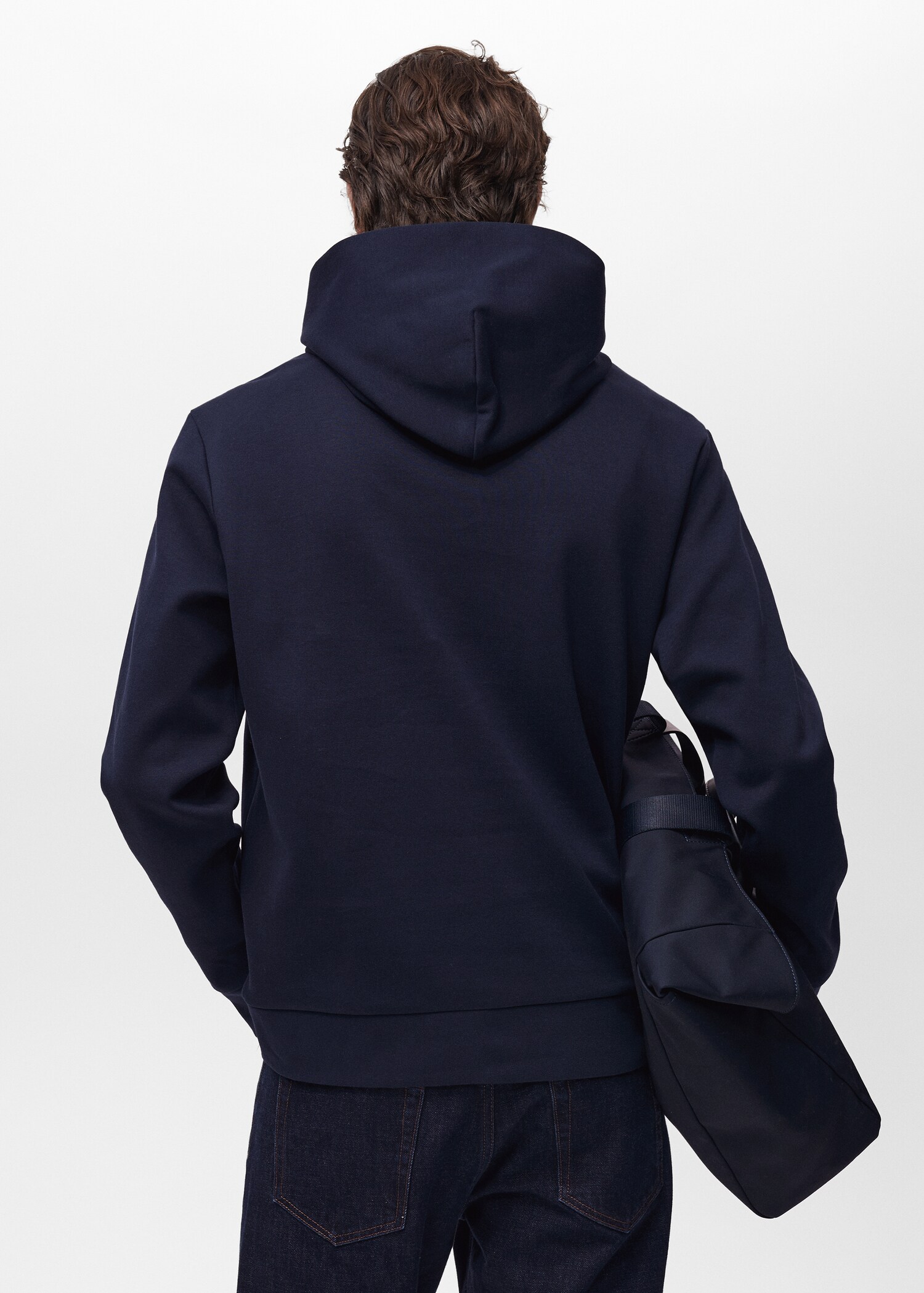 Regular-fit cotton hoodie - Reverse of the article