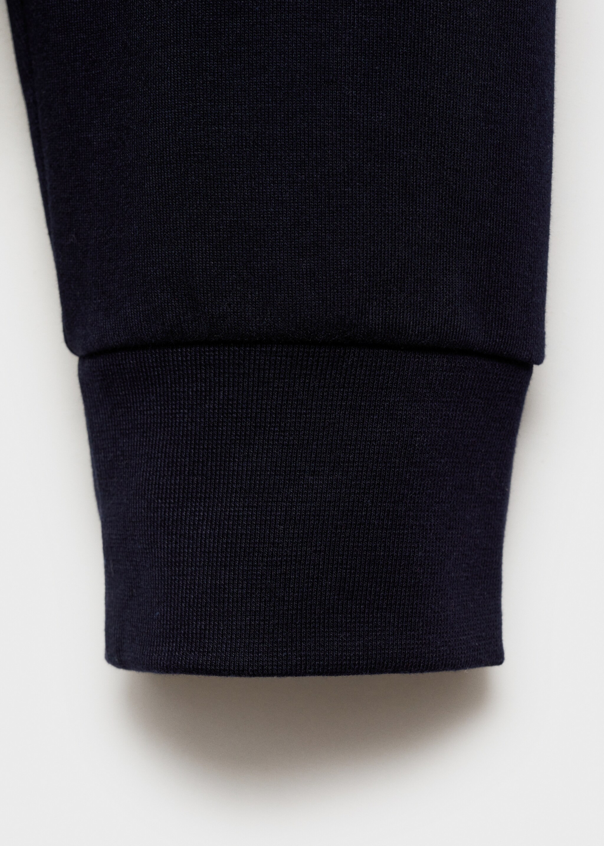 Cotton perkins-neck sweatshirt with zip - Details of the article 0, Night Blue. Ref: 87024411-00.