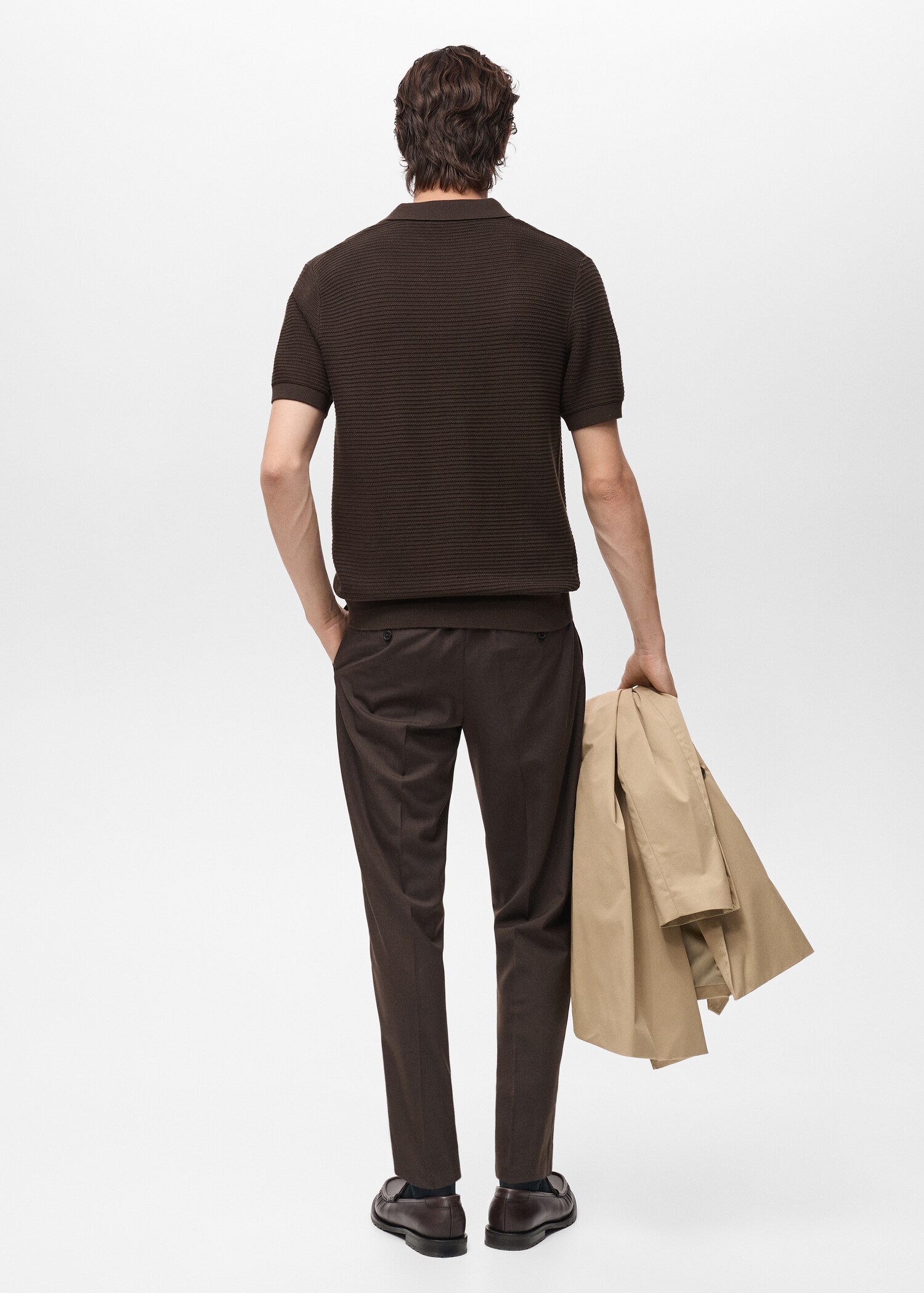 100% cotton knitted polo structure - Reverse of the article