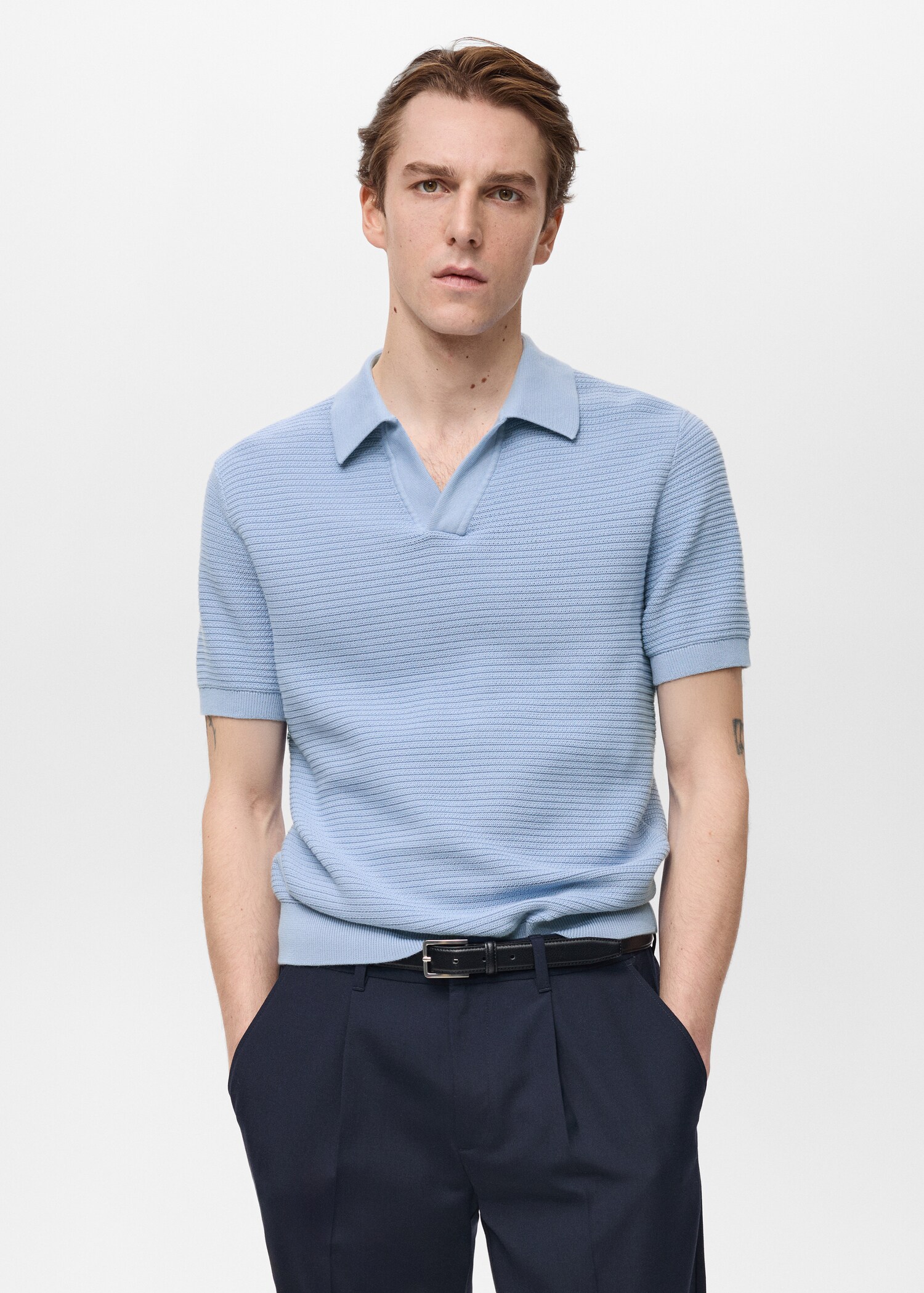 100% cotton knitted polo structure - Medium plane