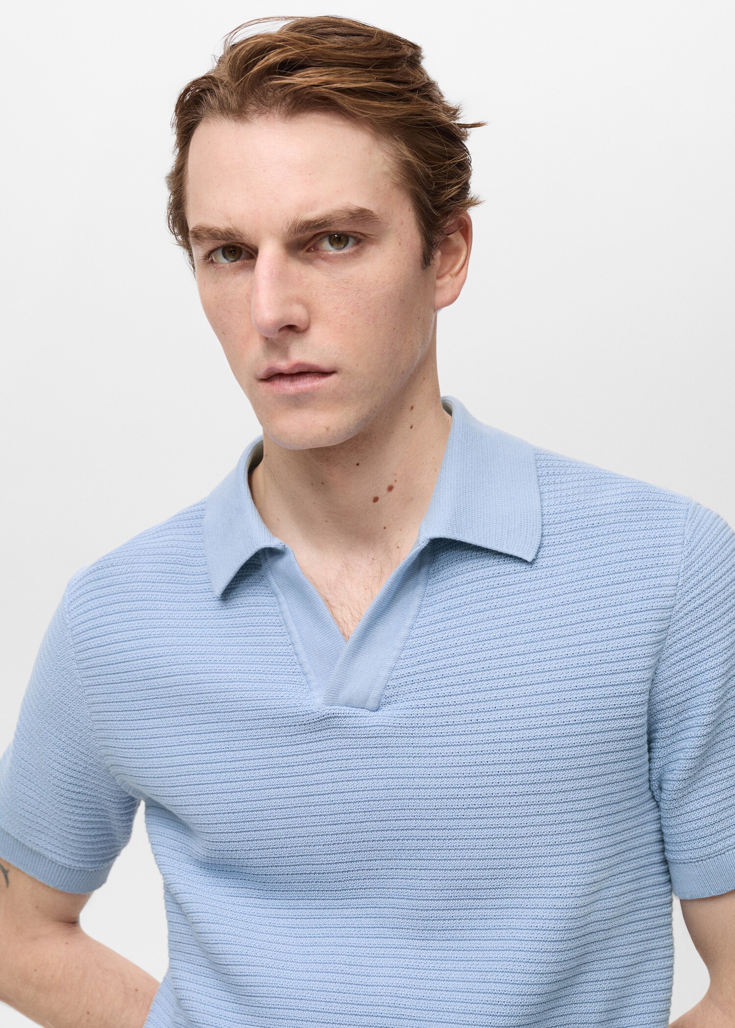 100% cotton knitted polo structure - Details of the article 1