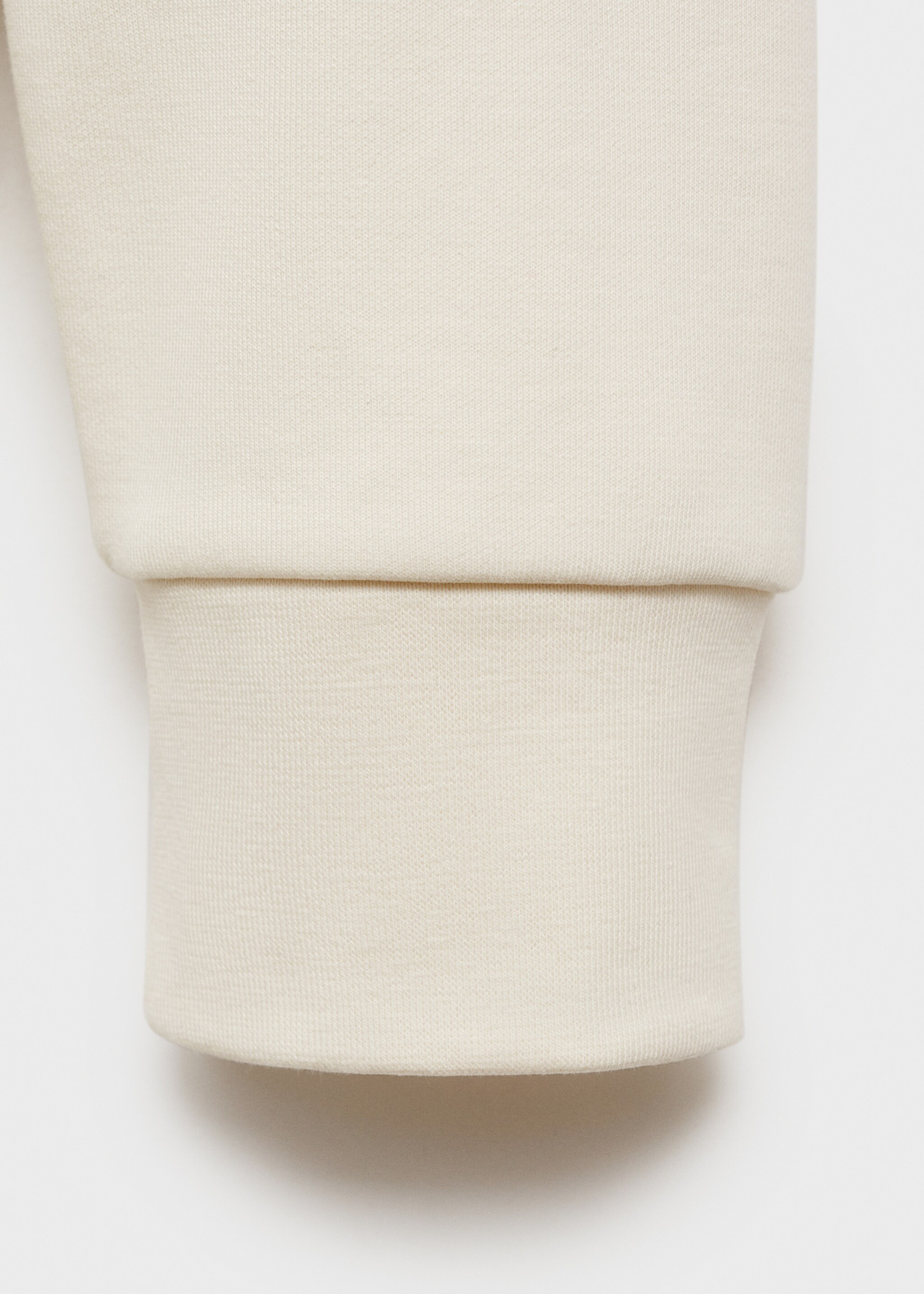 Regular-fit cotton polo sweatshirt - Details of the article 0, Off White. Ref: 87024413-00.