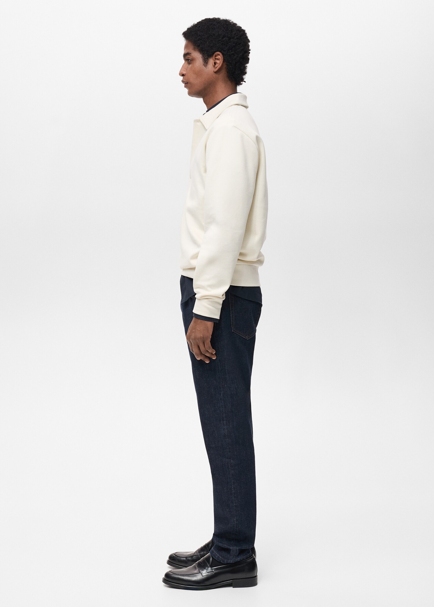 Regular-fit cotton polo sweatshirt - Details of the article 2