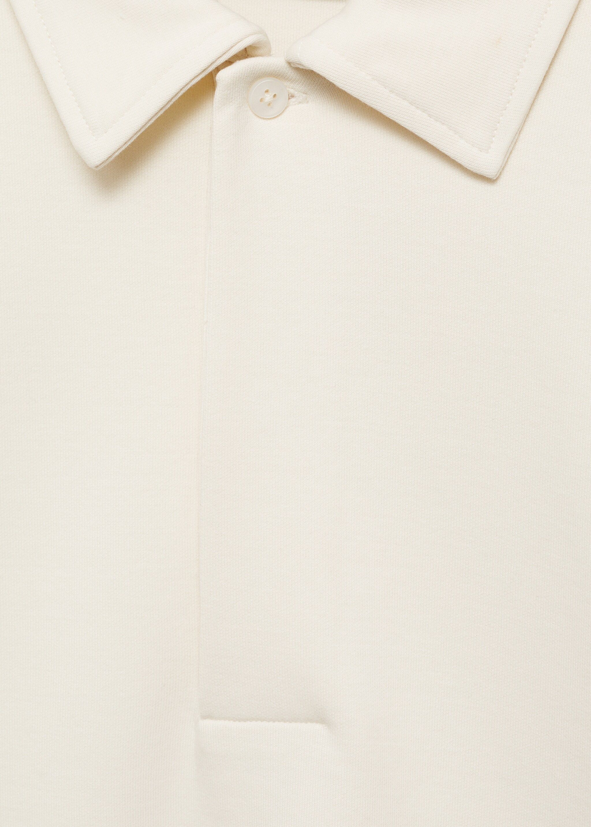 Regular-fit cotton polo sweatshirt - Details of the article 8, Off White. Ref: 87024413-00.