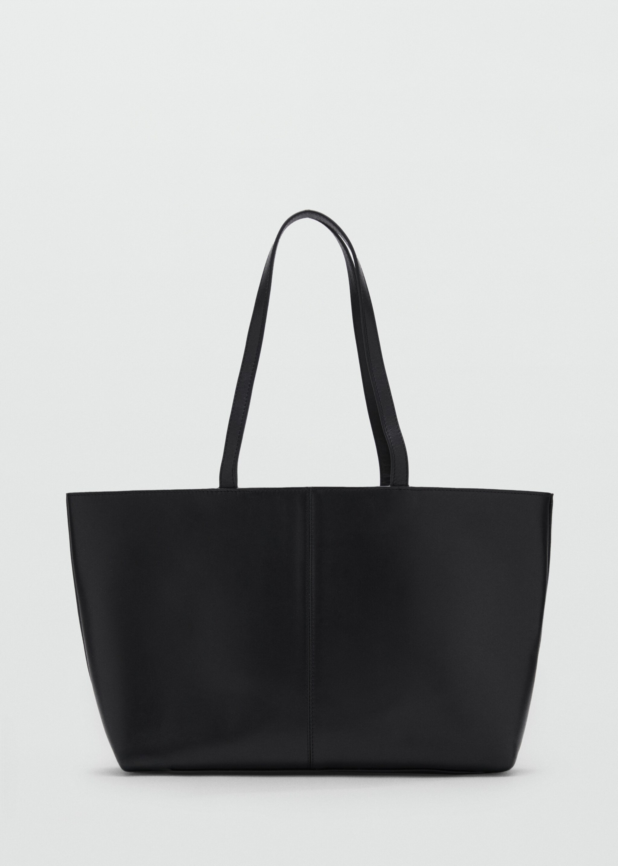 Medium leather shopper bag - Article without model, Black. Ref: 87024420-00.