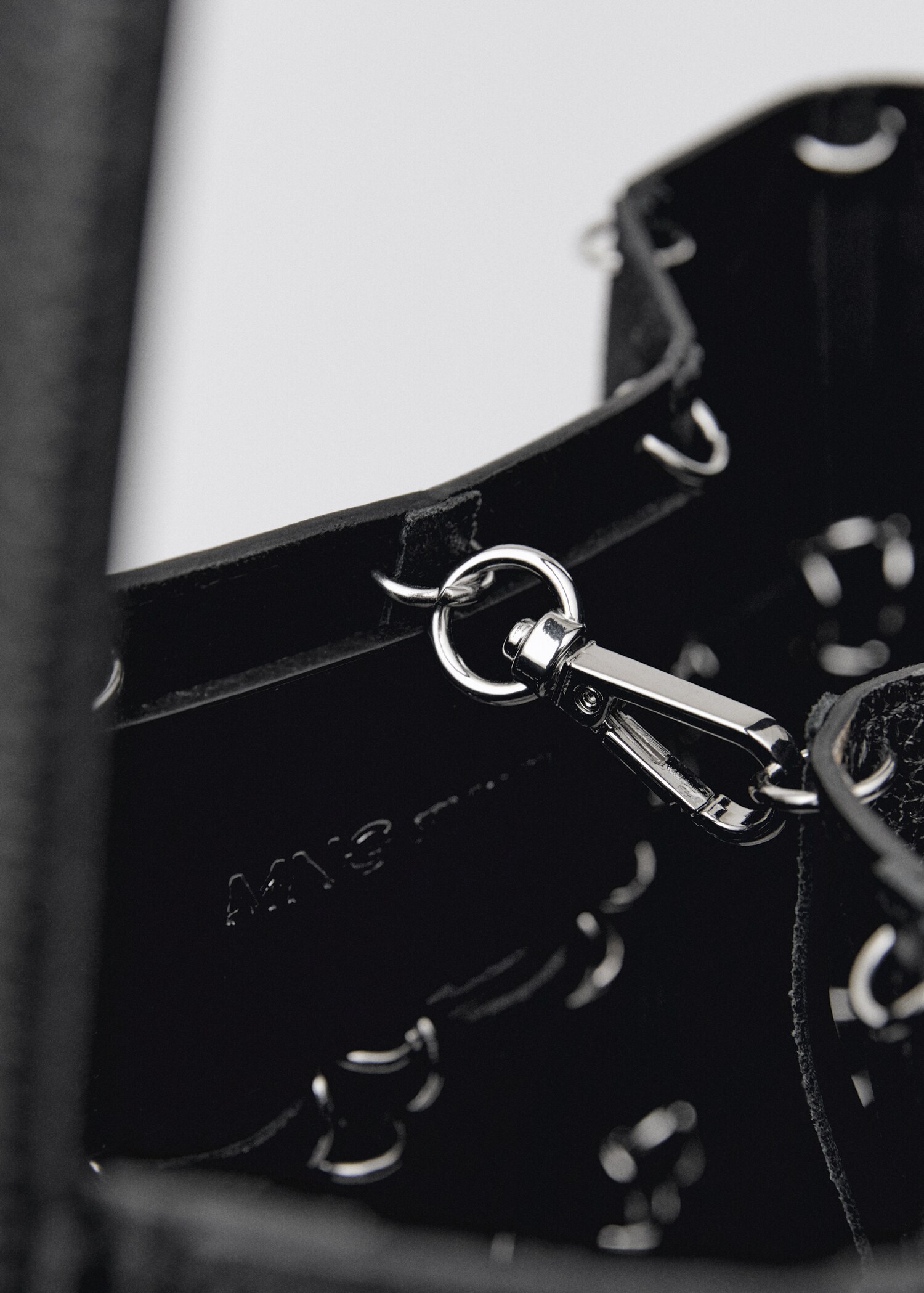 Combined-patchwork leather shopper bag - Details of the article 2