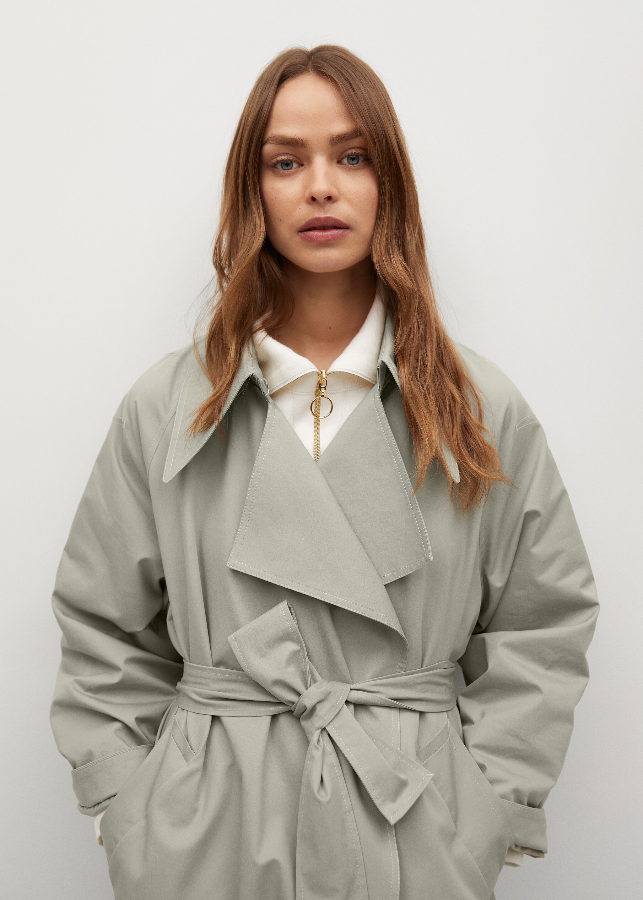Gabardina water repellent oversize - Plano medio