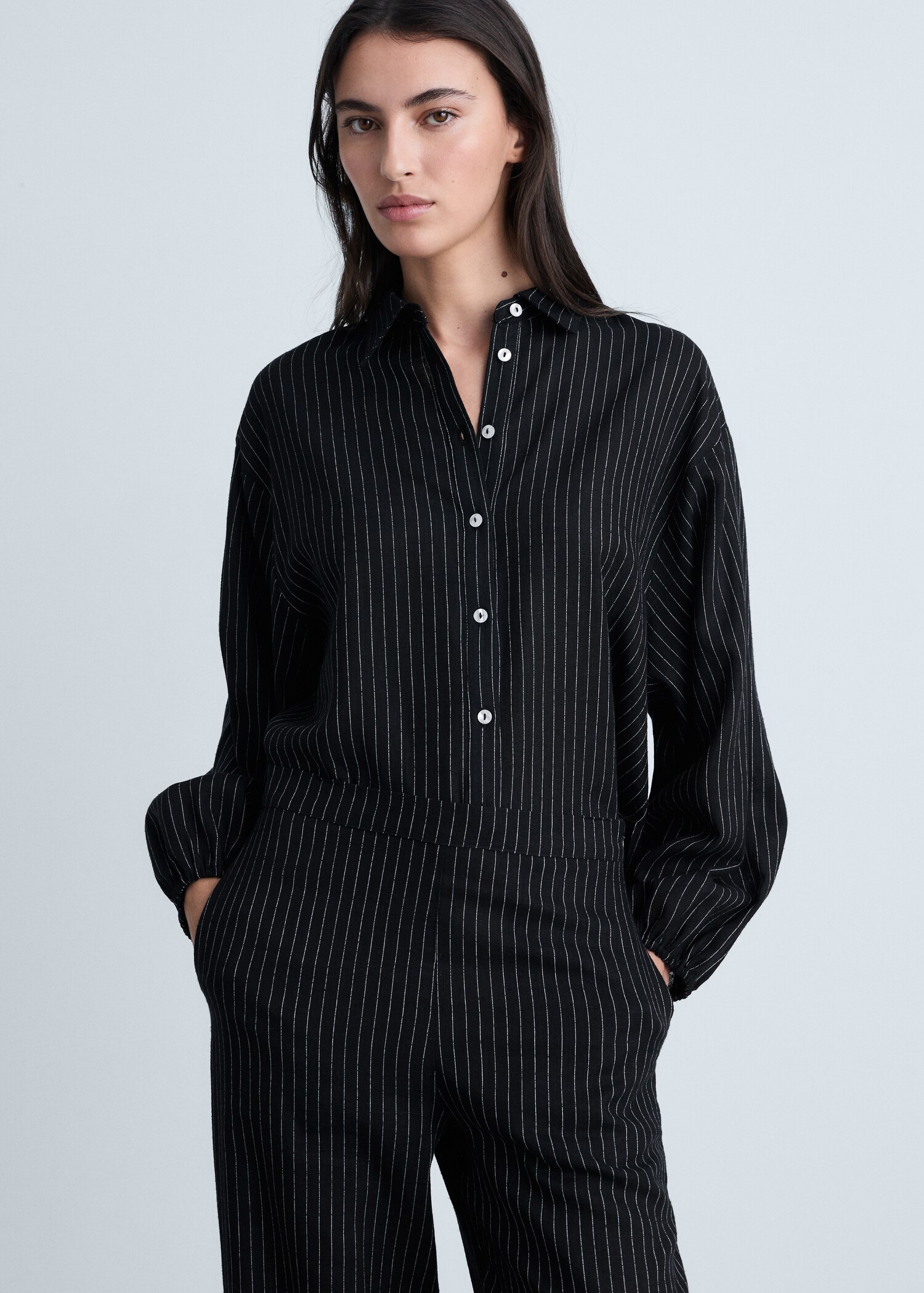 Gerade geschnittene Streifenhose - Detail des Artikels 1