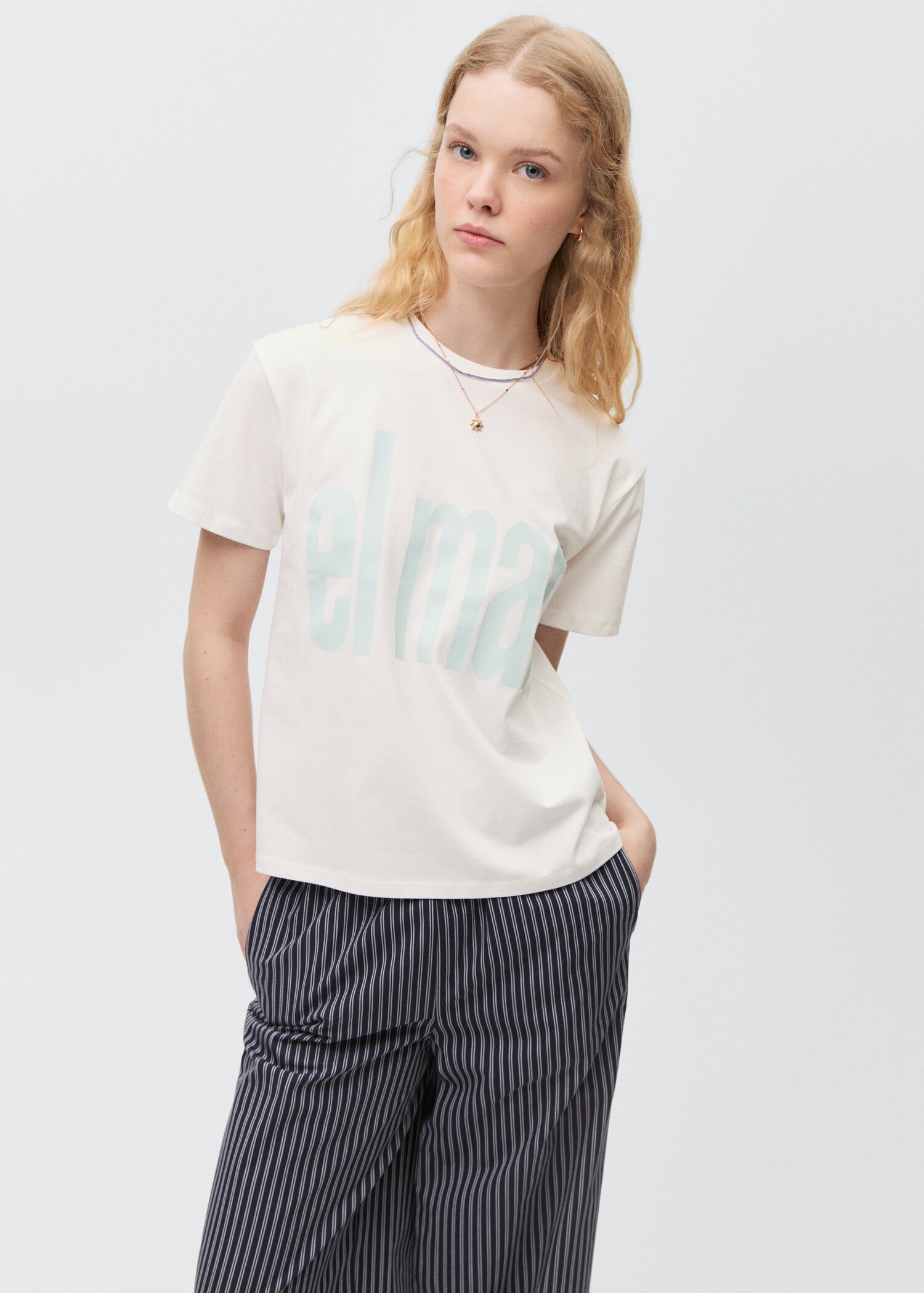 T-shirt coton message - Plan moyen