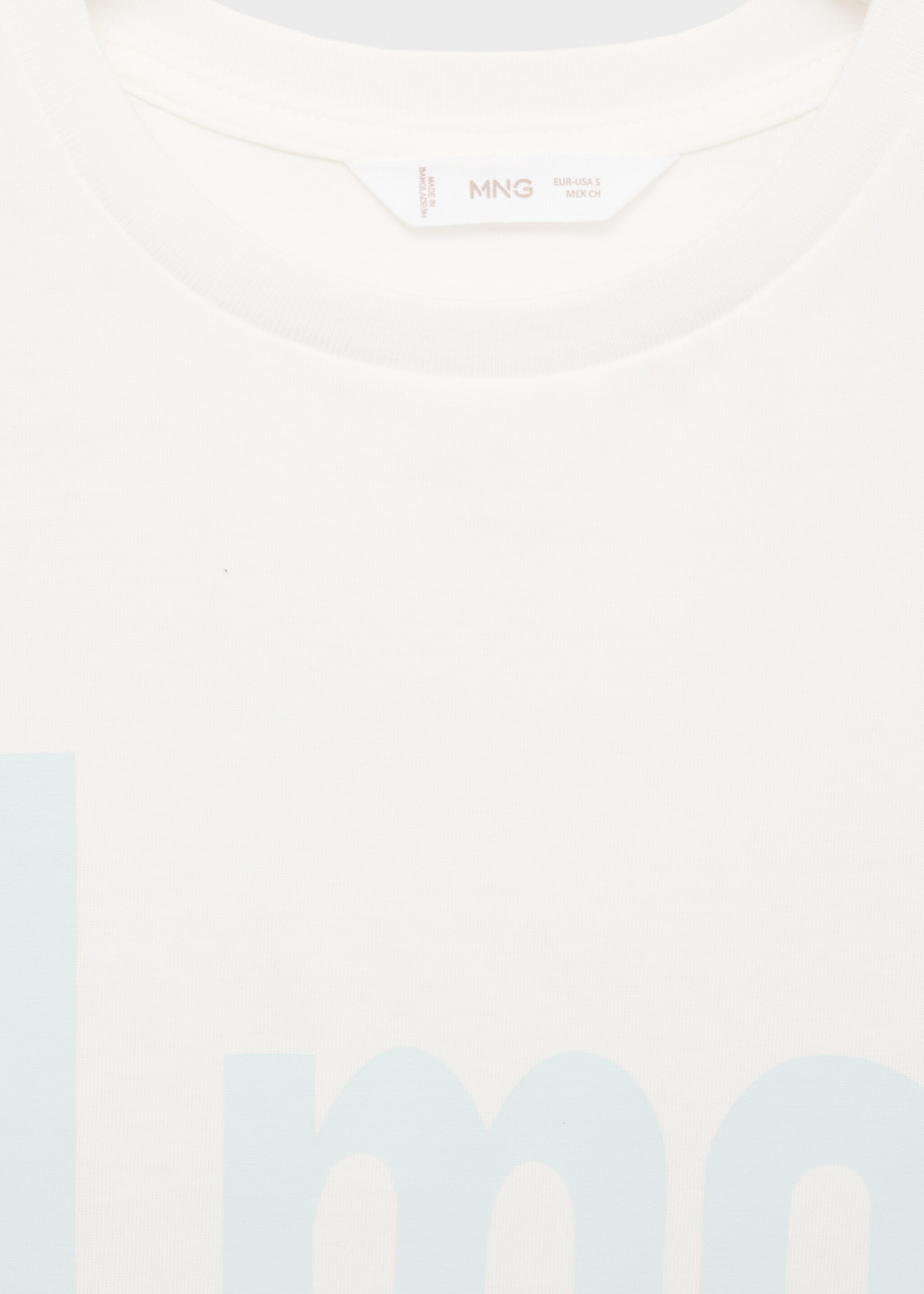 T-shirt coton message - Détail de l'article 0, Blanc cassé. Ref: 87024787-00.