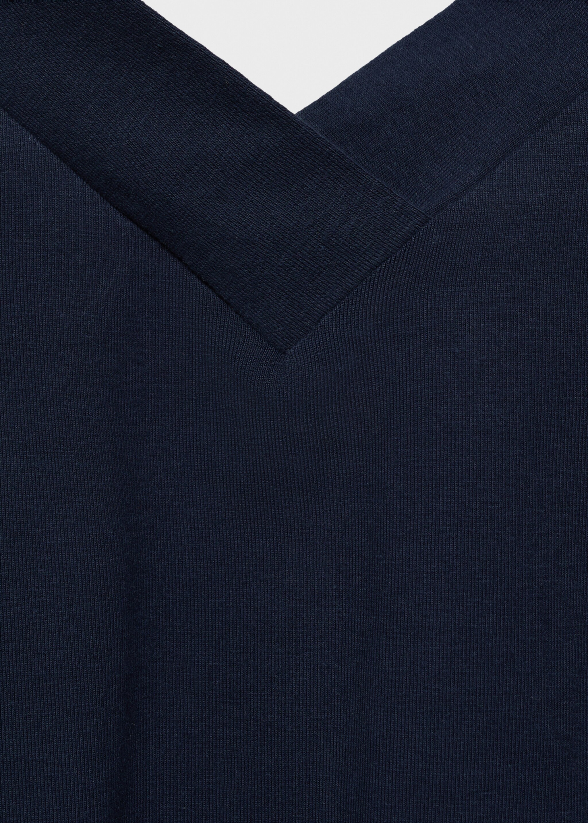 Gebreid cropped T-shirt - Detail van het artikel 8, Donkermarine. Ref: 87024788-00.