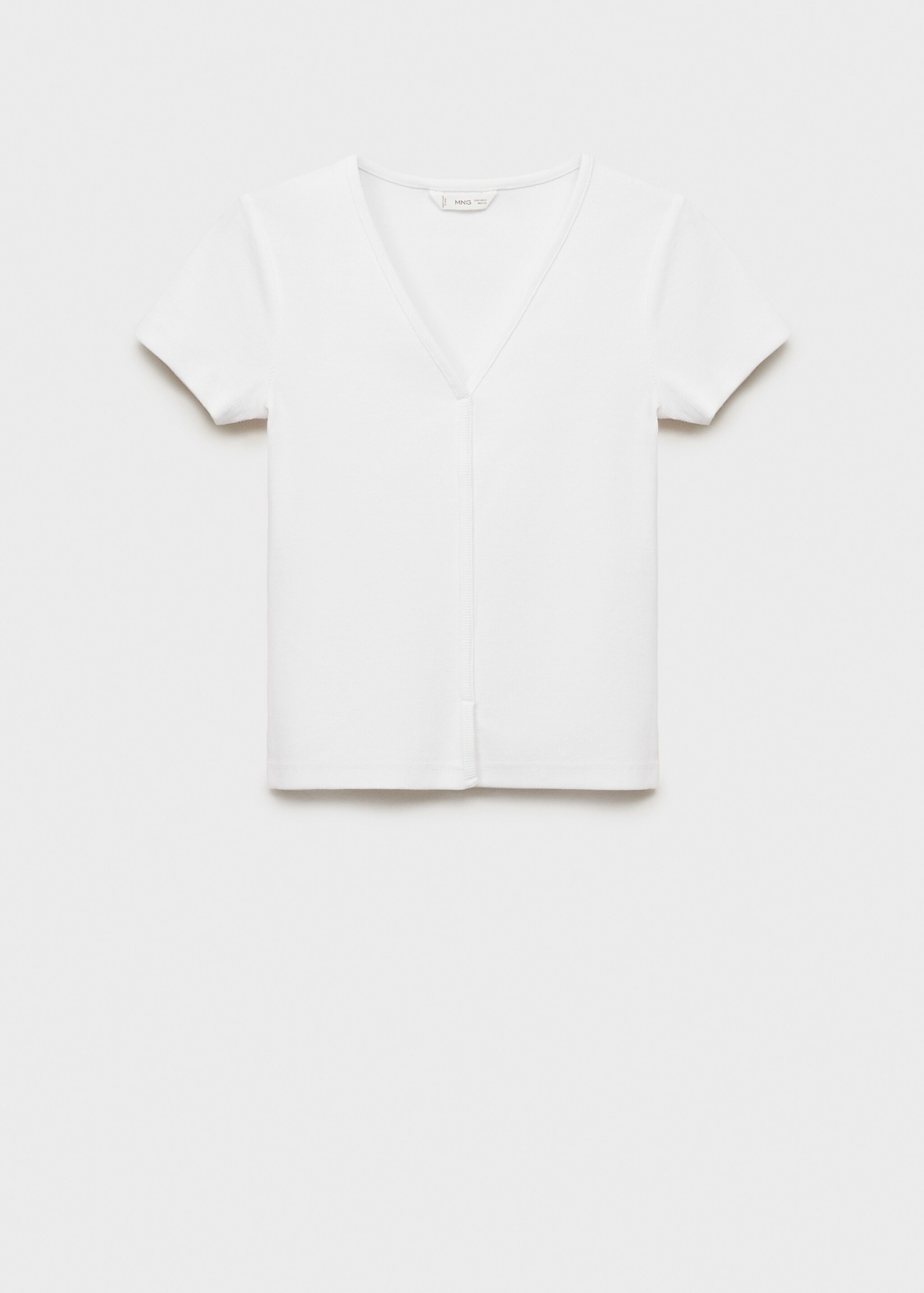 Samarreta detall costura - Article sense model, Blanc trencat. Ref: 87024790-00.