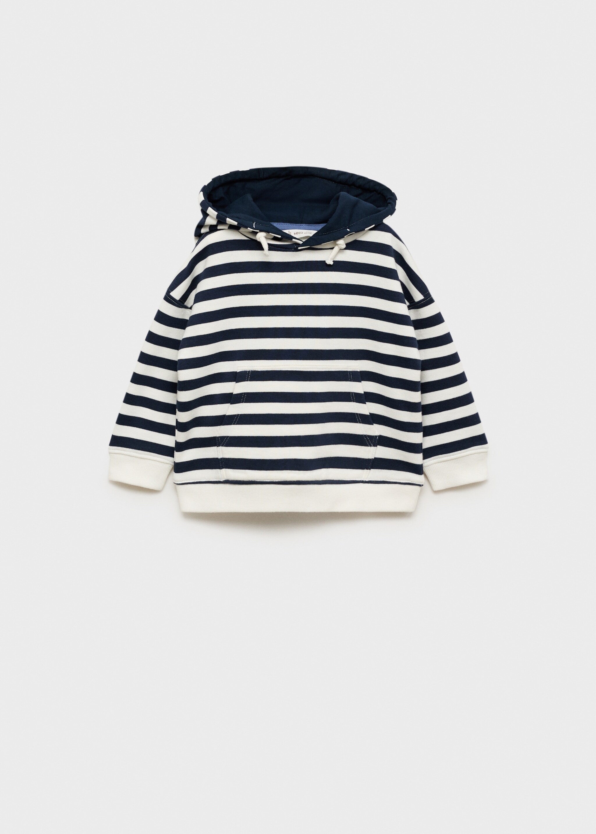 Striped hooded sweatshirt - Article without model, Dark Navy. Ref: 87024798-00.