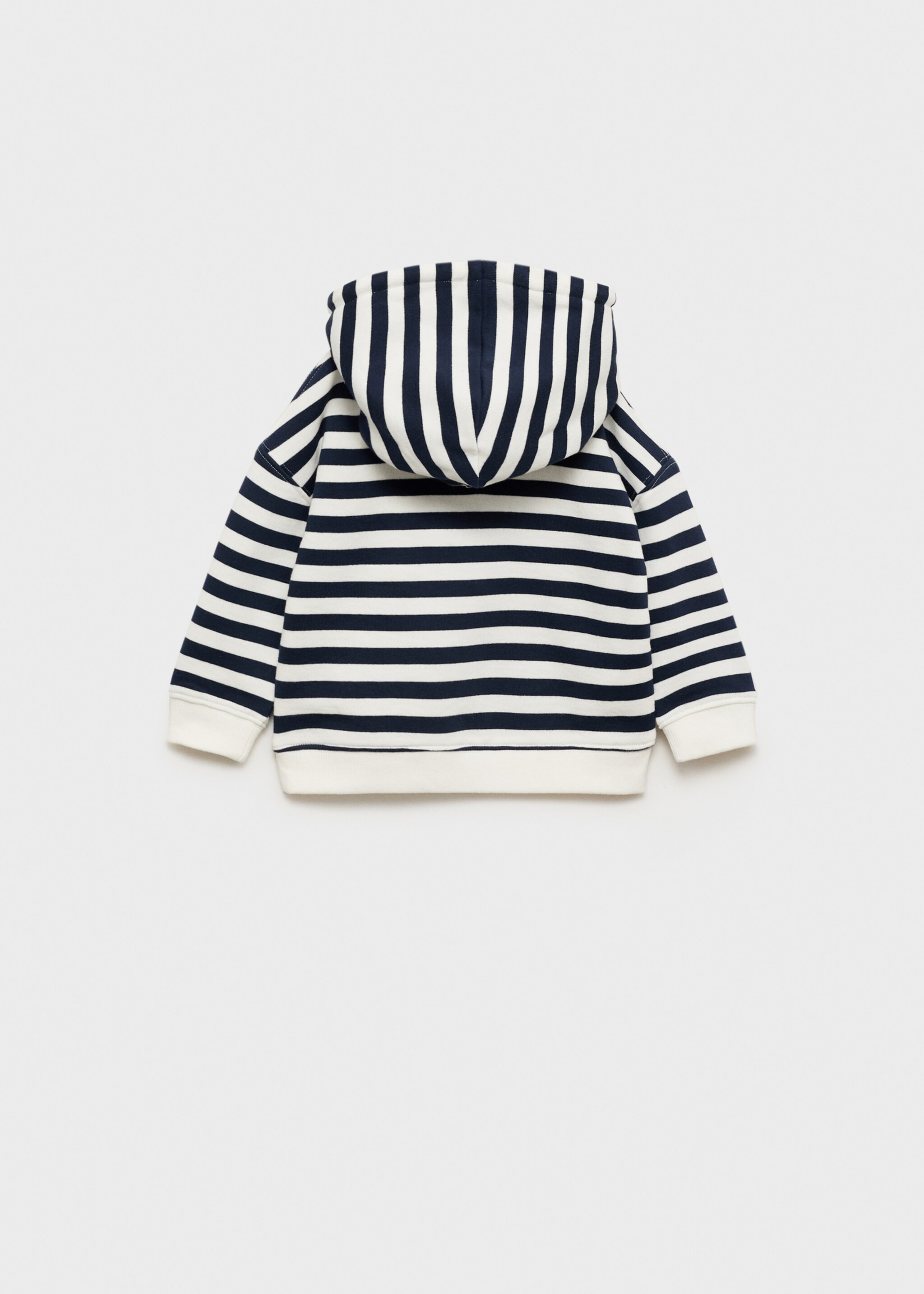 Striped hooded sweatshirt - Reverse of the article, Dark Navy. Ref: 87024798-00.