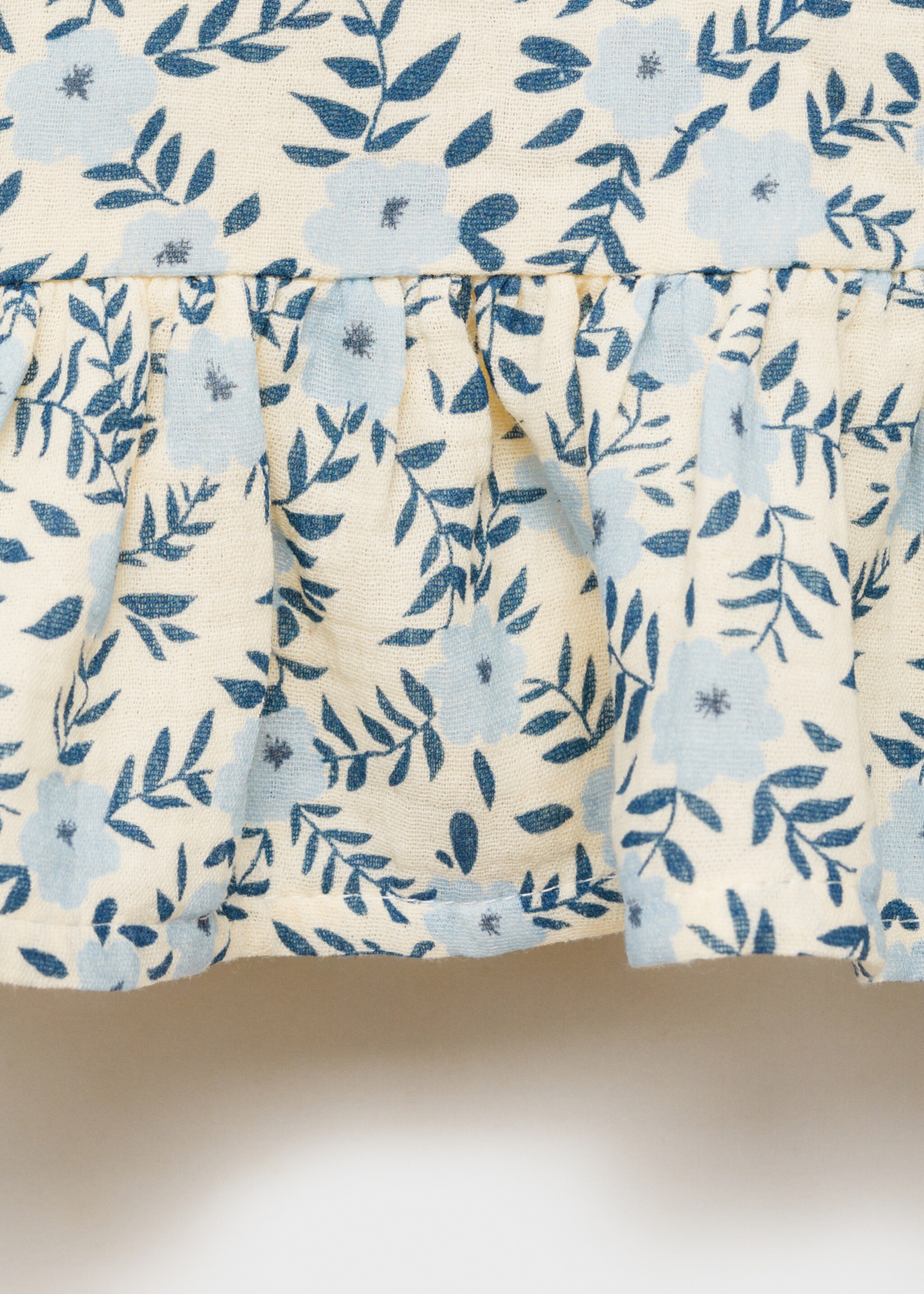 Printed cotton dress - Details of the article 0, Ecru. Ref: 87024799-00.