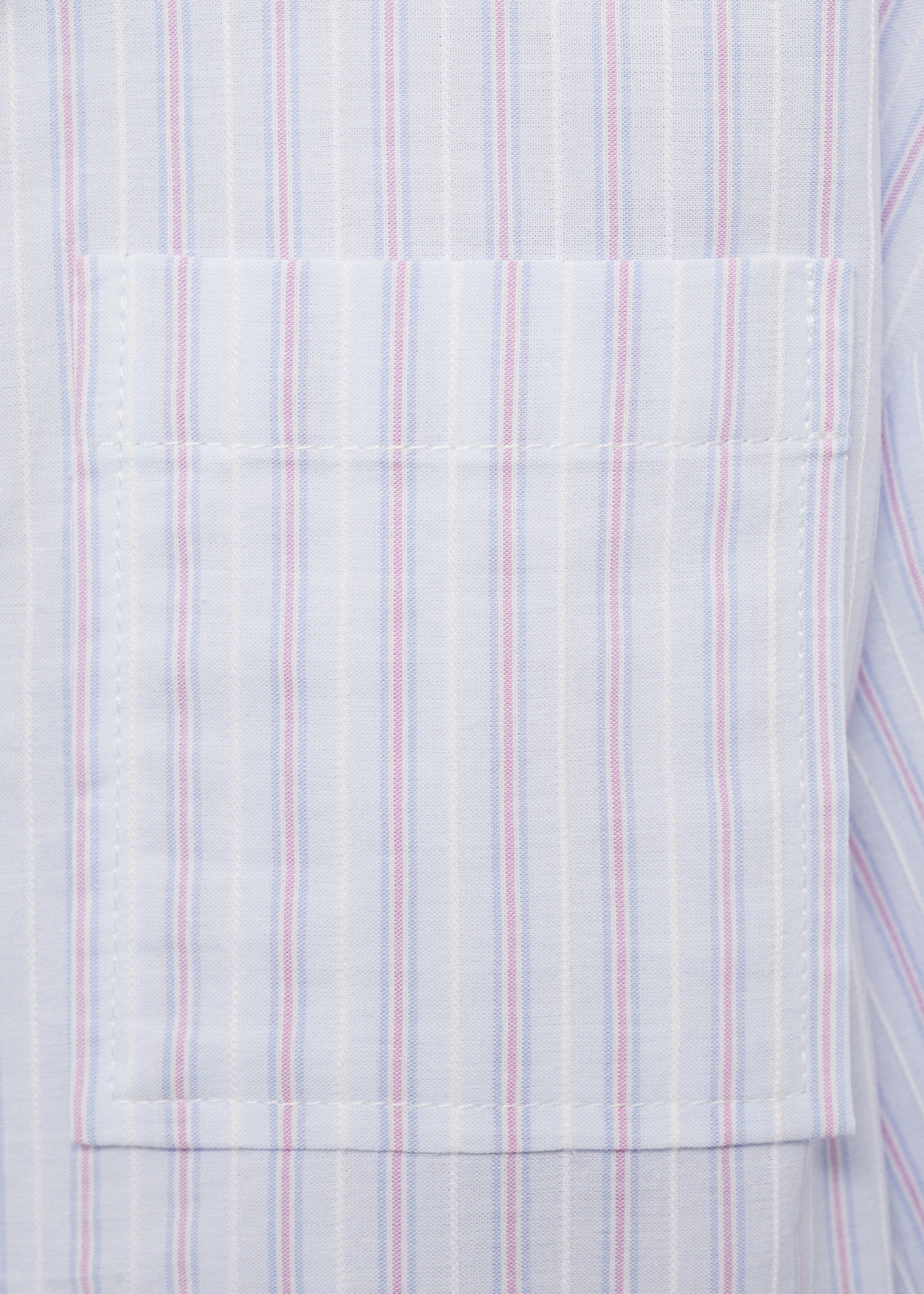 Camisa rayas bolsillo - Detalle del artículo 0, Azul celeste. Ref: 87024808-00.