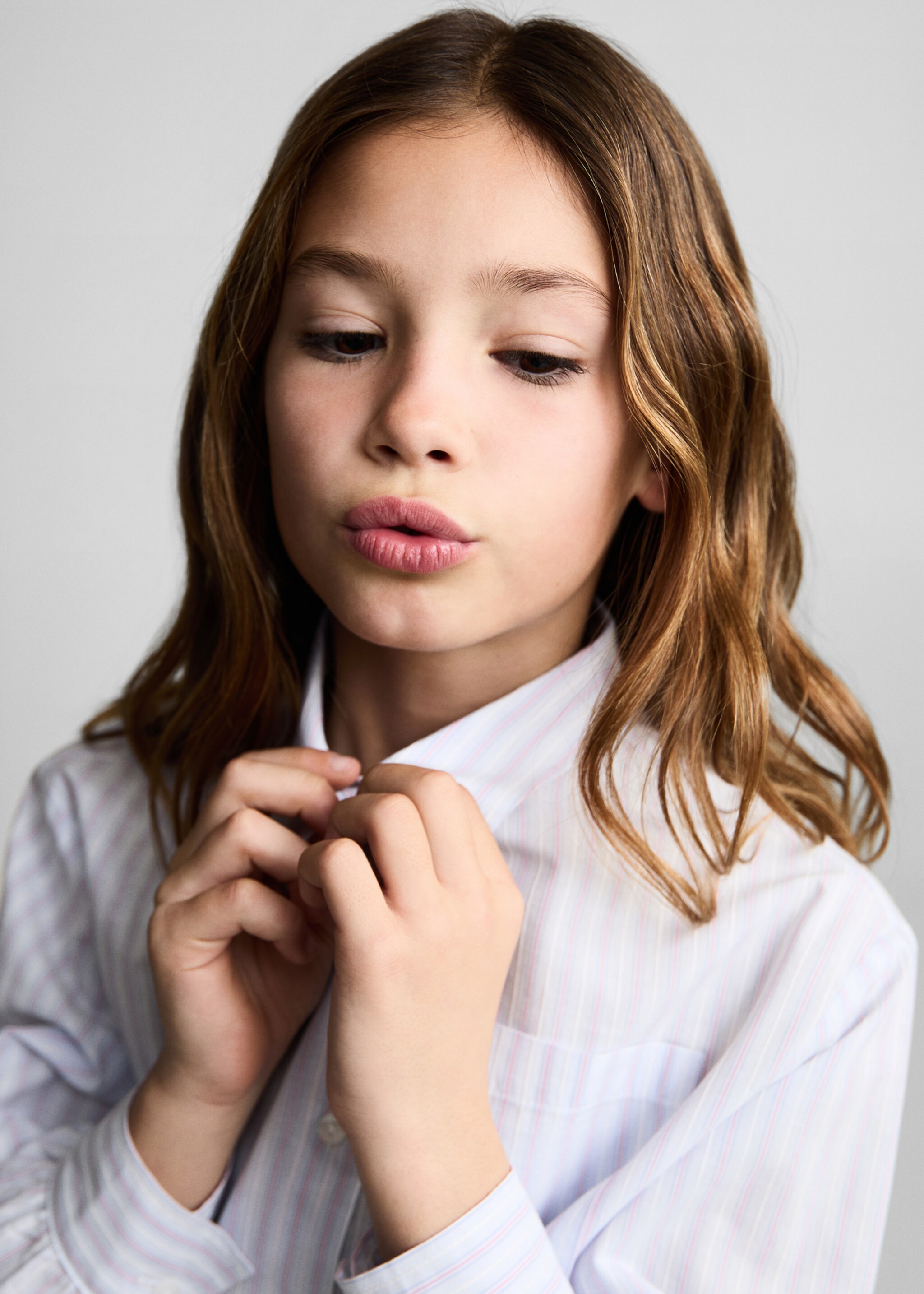 Camisa rayas bolsillo - Detalle del artículo 1, Azul celeste. Ref: 87024808-00.