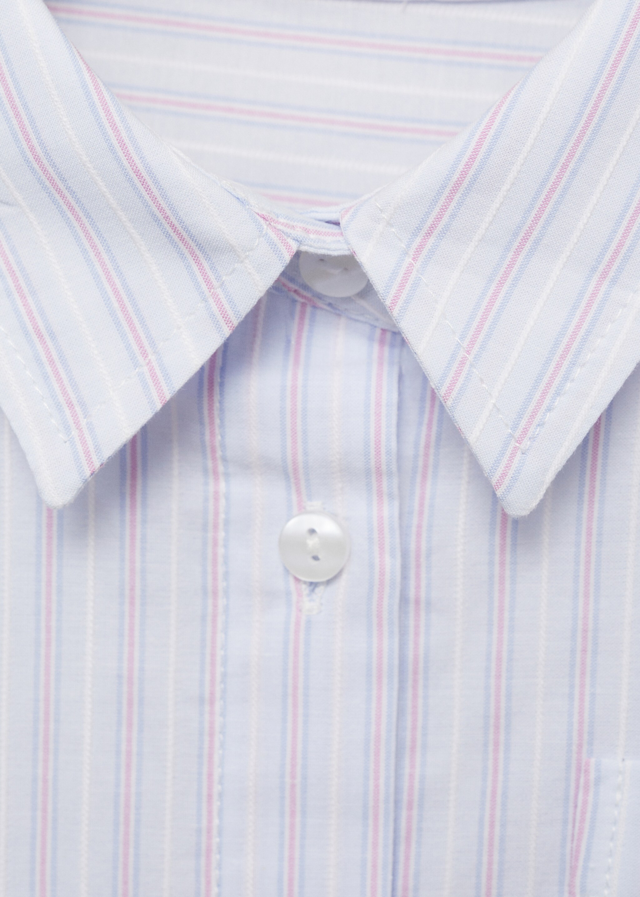 Camisa rayas bolsillo - Detalle del artículo 8, Azul celeste. Ref: 87024808-00.